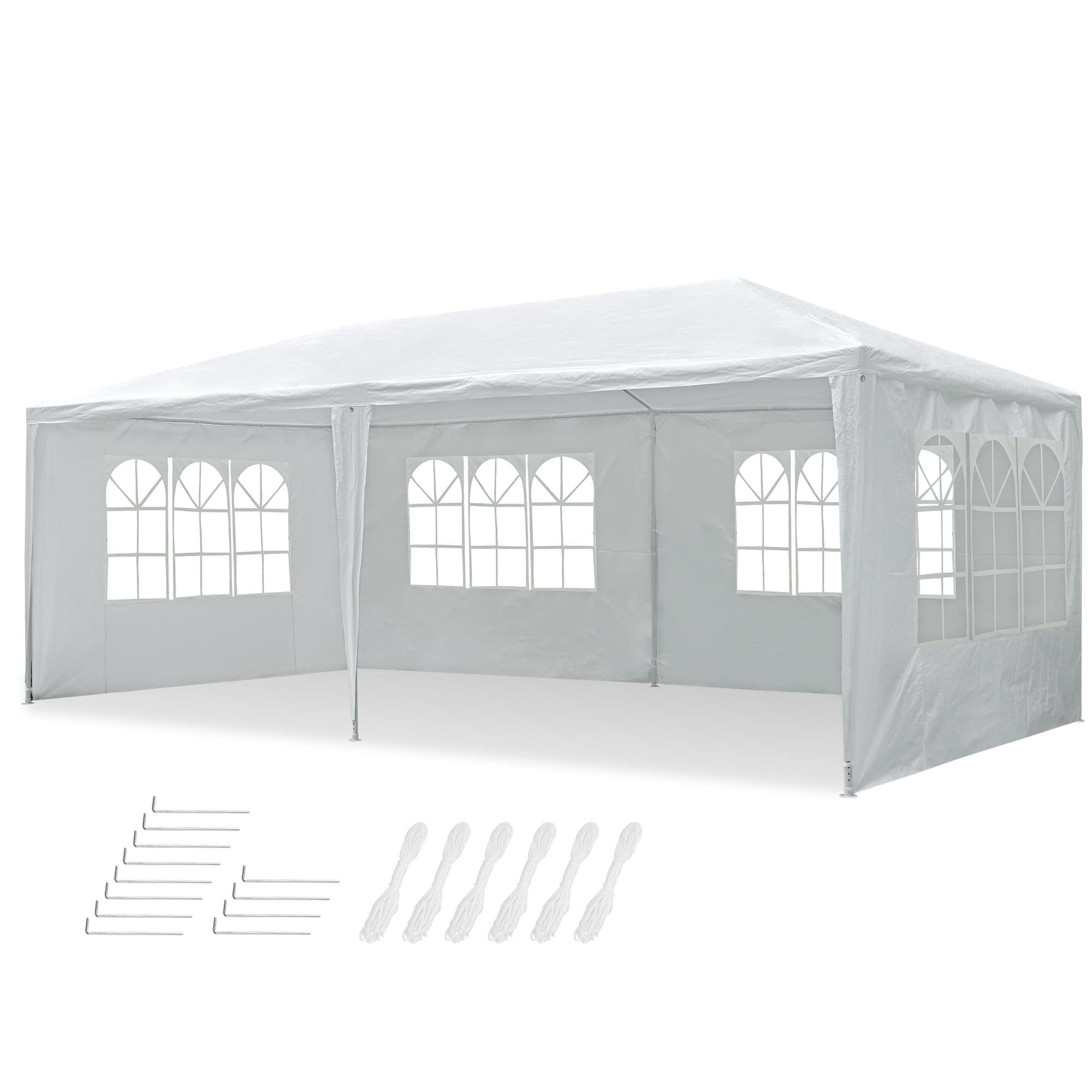 Yescom 07TEN003-3X6X6-07-LO 10 FT x 20 FT Party Wedding Tent Canopy Outdoor Heavy Duty Pavilion Cater Event White