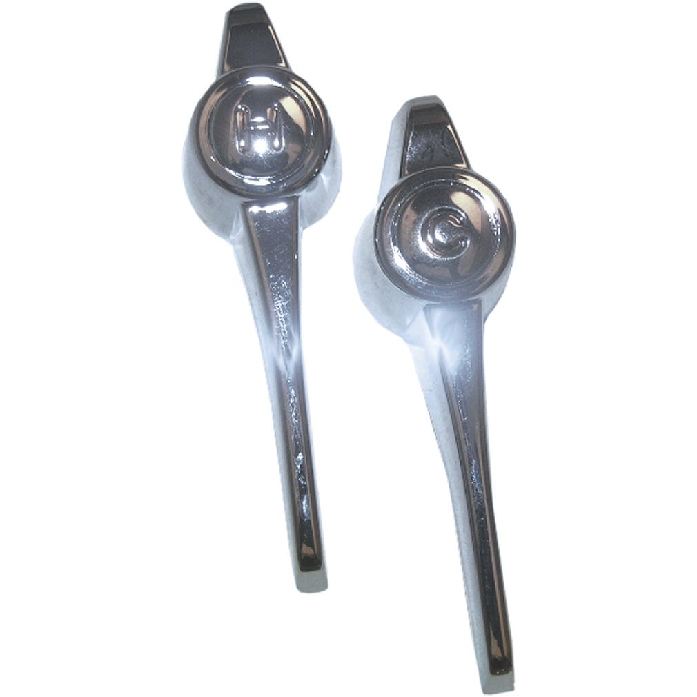 LASCO  01-4043 Chrome Lever Hot and Cold Handles for Universal Brands