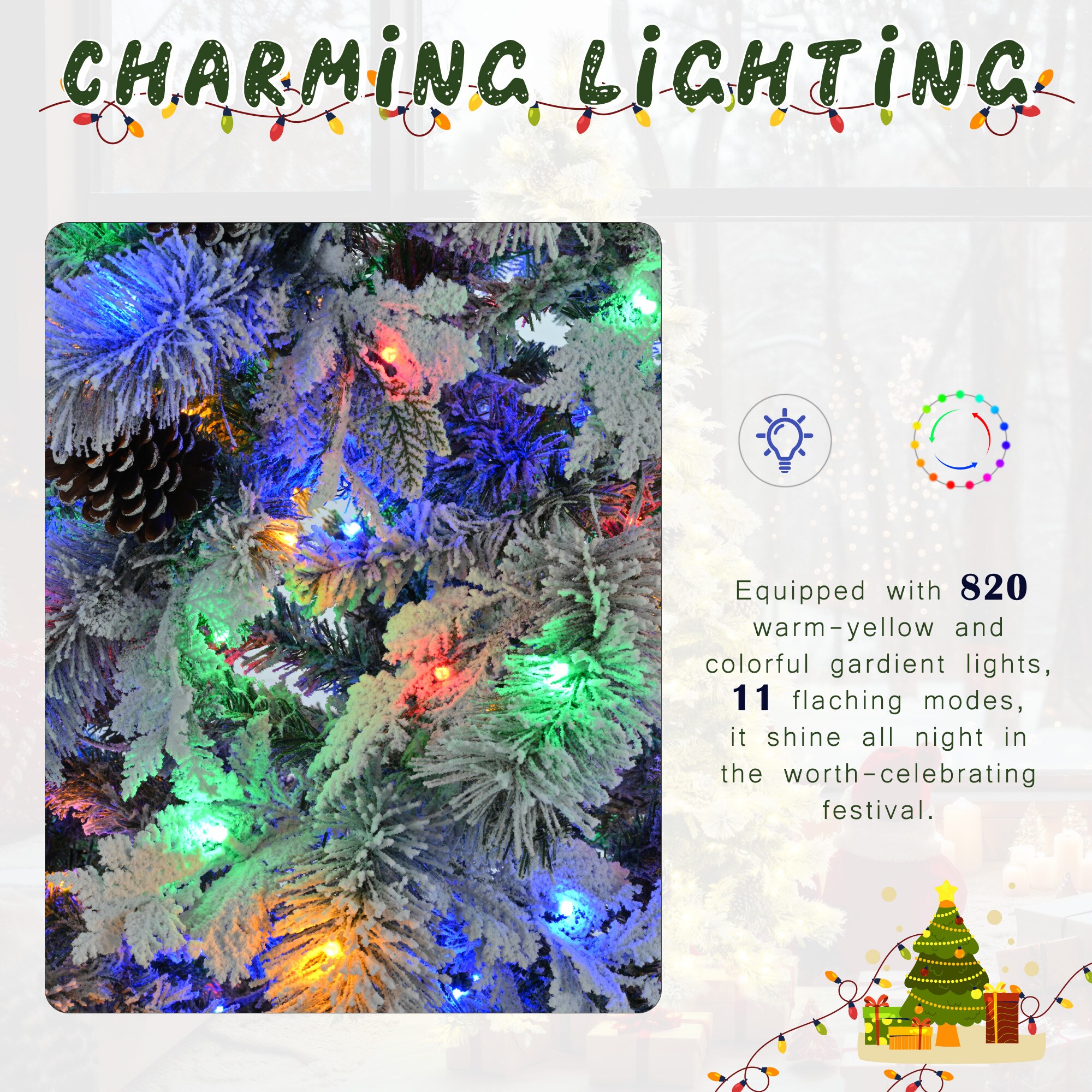 AAZJ NBC-64210LEDML Artificial-Christmas-Trees - View #9