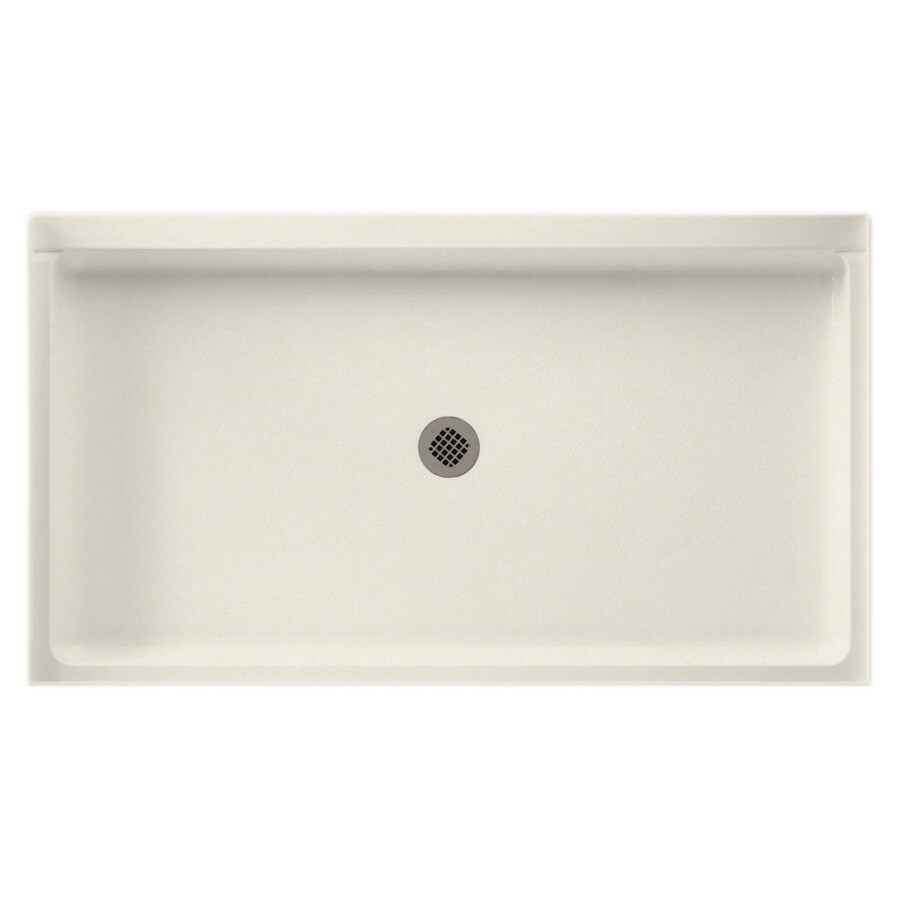 Swanstone 32-in W x 60-in L x 5.5-in H Glacier Neo-angle Shower Pan ...