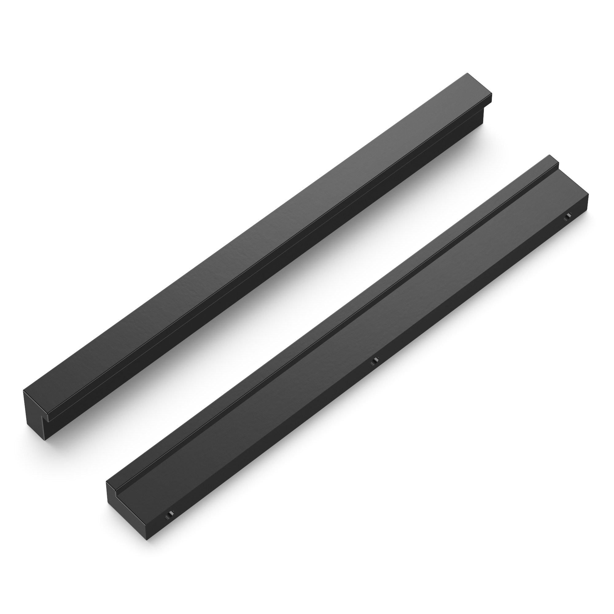 Hickory Hardware HH075281-FO Streamline 6-5/16-in , 160mm Center to Center Flat Onyx Rectangular Bar