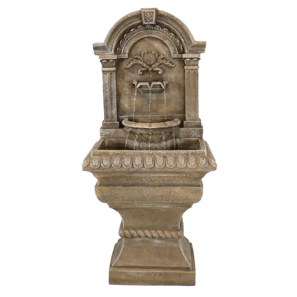 Sunnydaze Decor 51.5-in H Resin Tiered Outdoor Fountain Pump Included ...