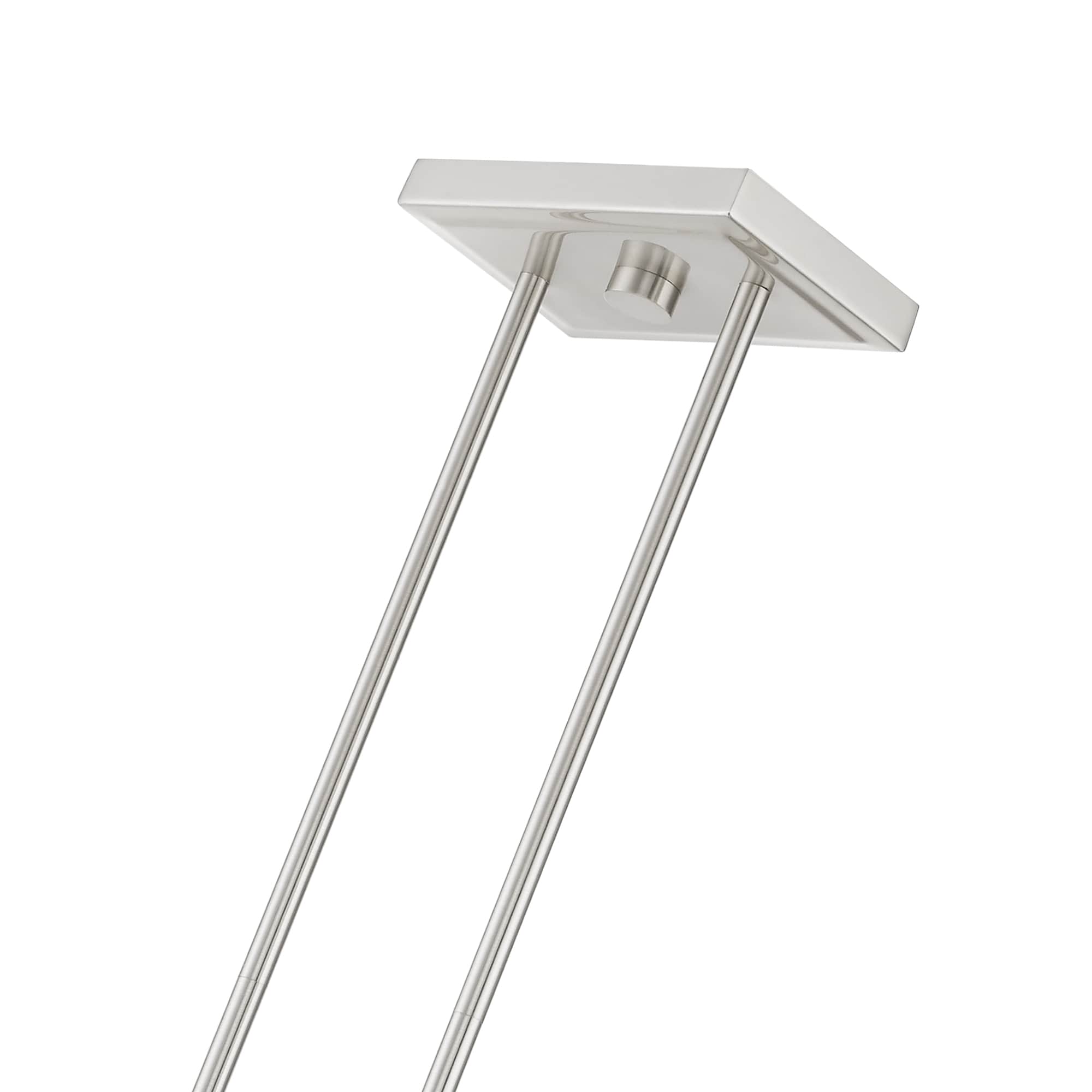 Clarion Brushed Nickel and Clear Glass 5-Light Linear Chandelier