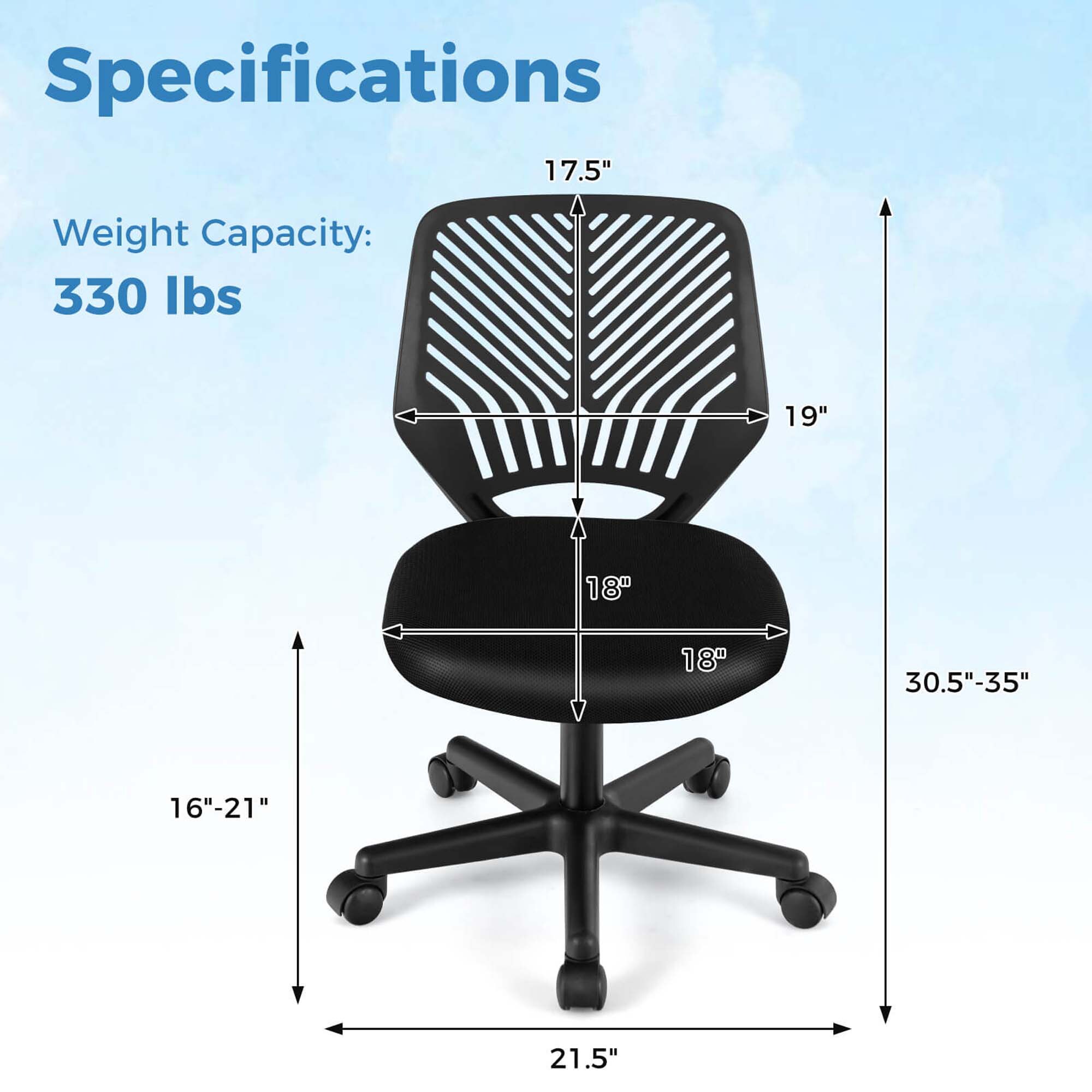 Costway HCST02026 Office-Chairs - View #2