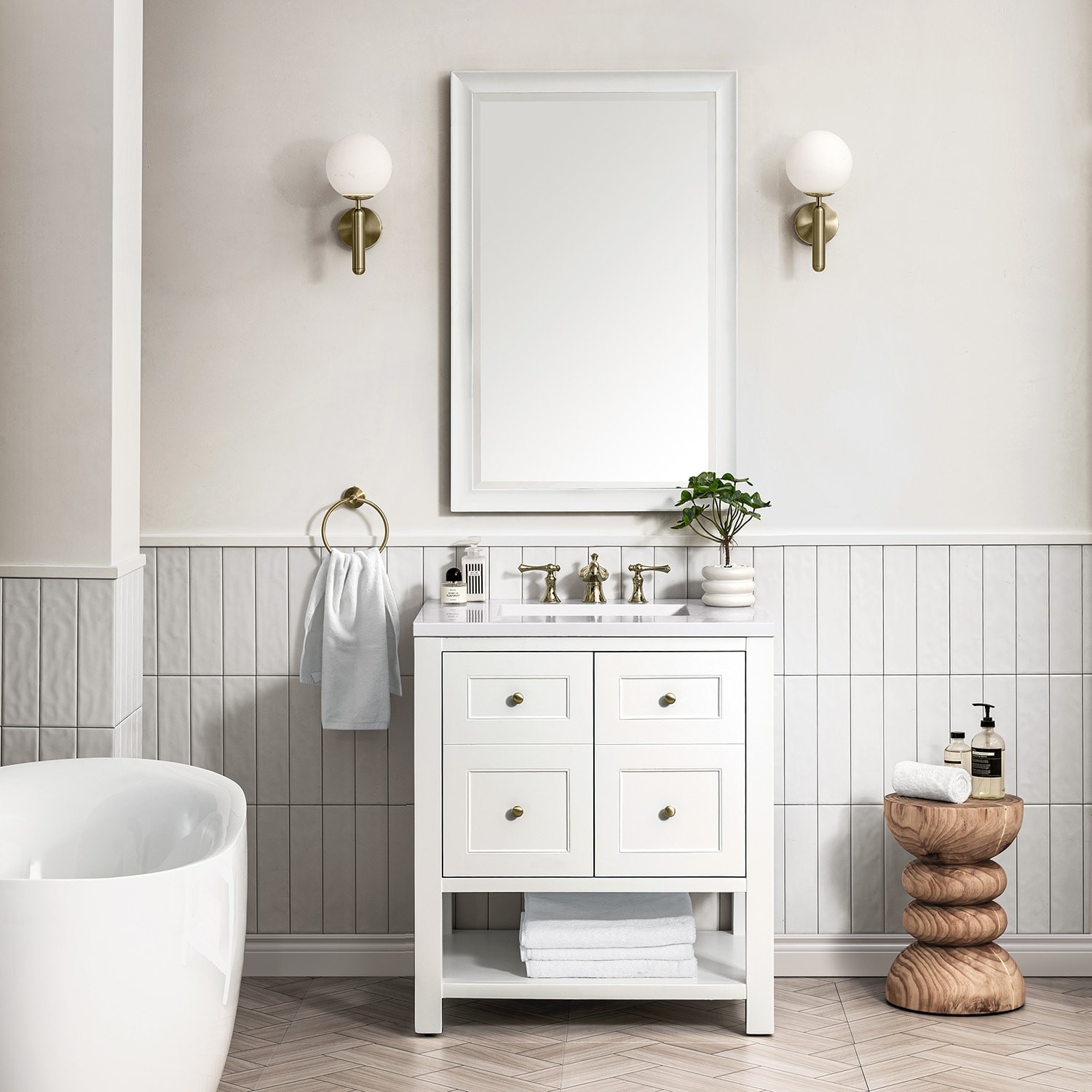 James Martin Vanities 330-V30-BW-3WZ Bath-Vanity-Combo - View #2