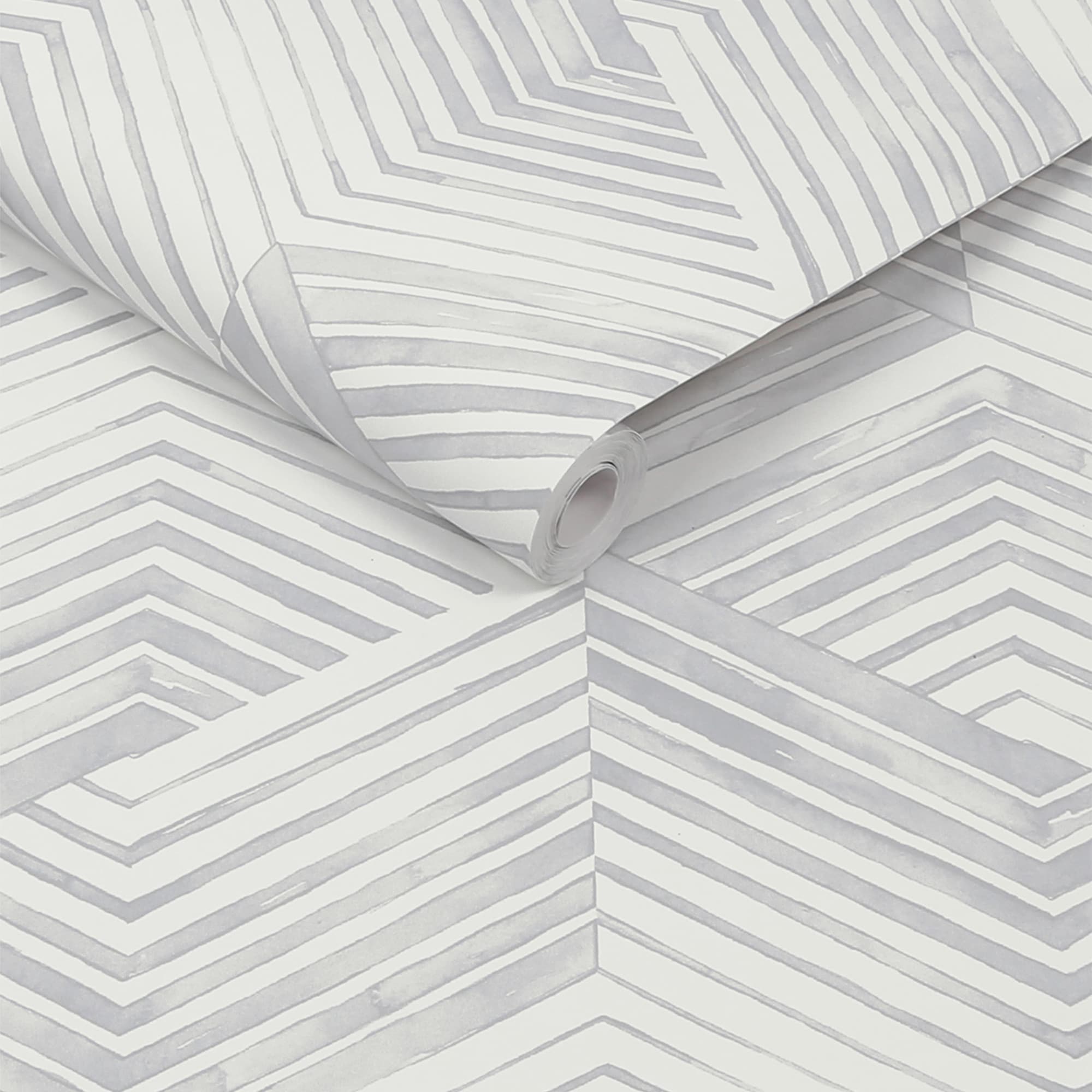 Gray and Ivory Geometric 3D Peel and Stick Wallpaper