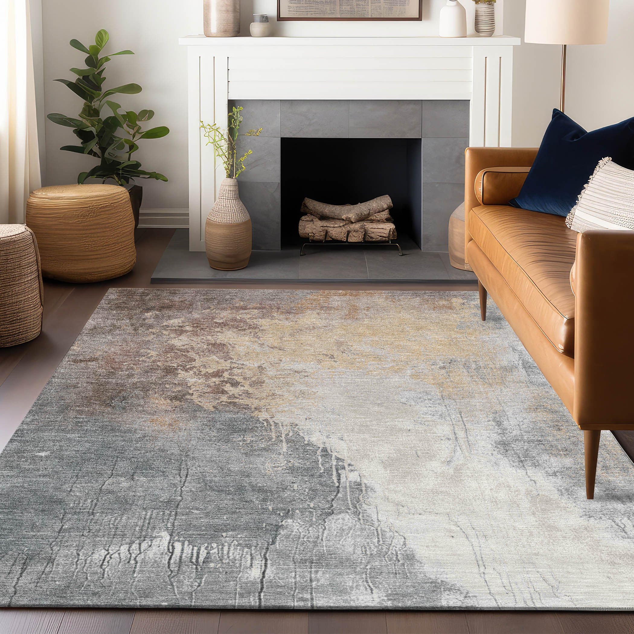 Addison Rugs ACN1842CR9X12 Chantille ACN1842CR 9 x 12 (ft) Loomed Polyester Coral Rectangular Indoor/Outdoor Geometric Machine washable Area rug