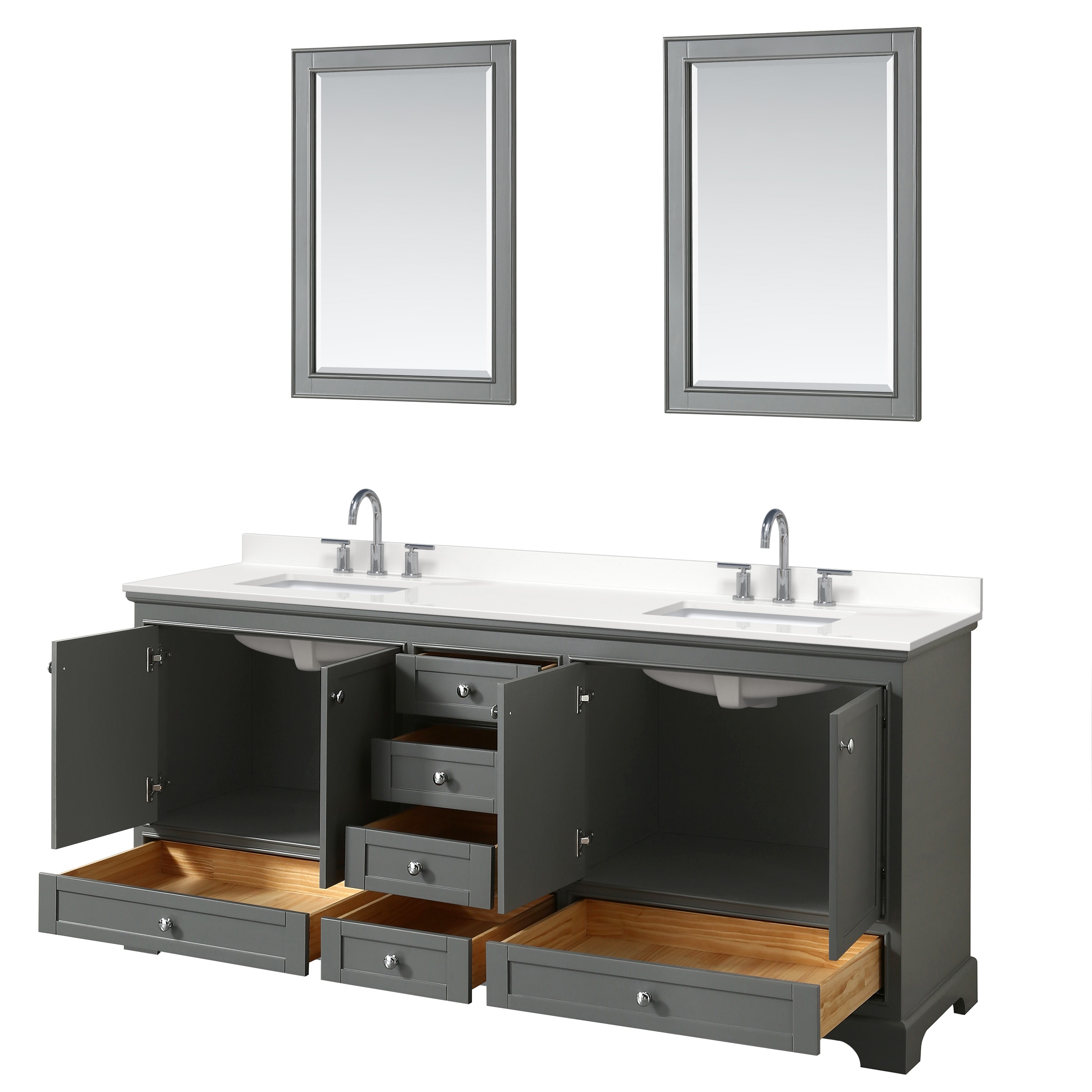 Wyndham Collection WCS202080DKGWQUS3M24 Bath-Vanity-Combo - View #2