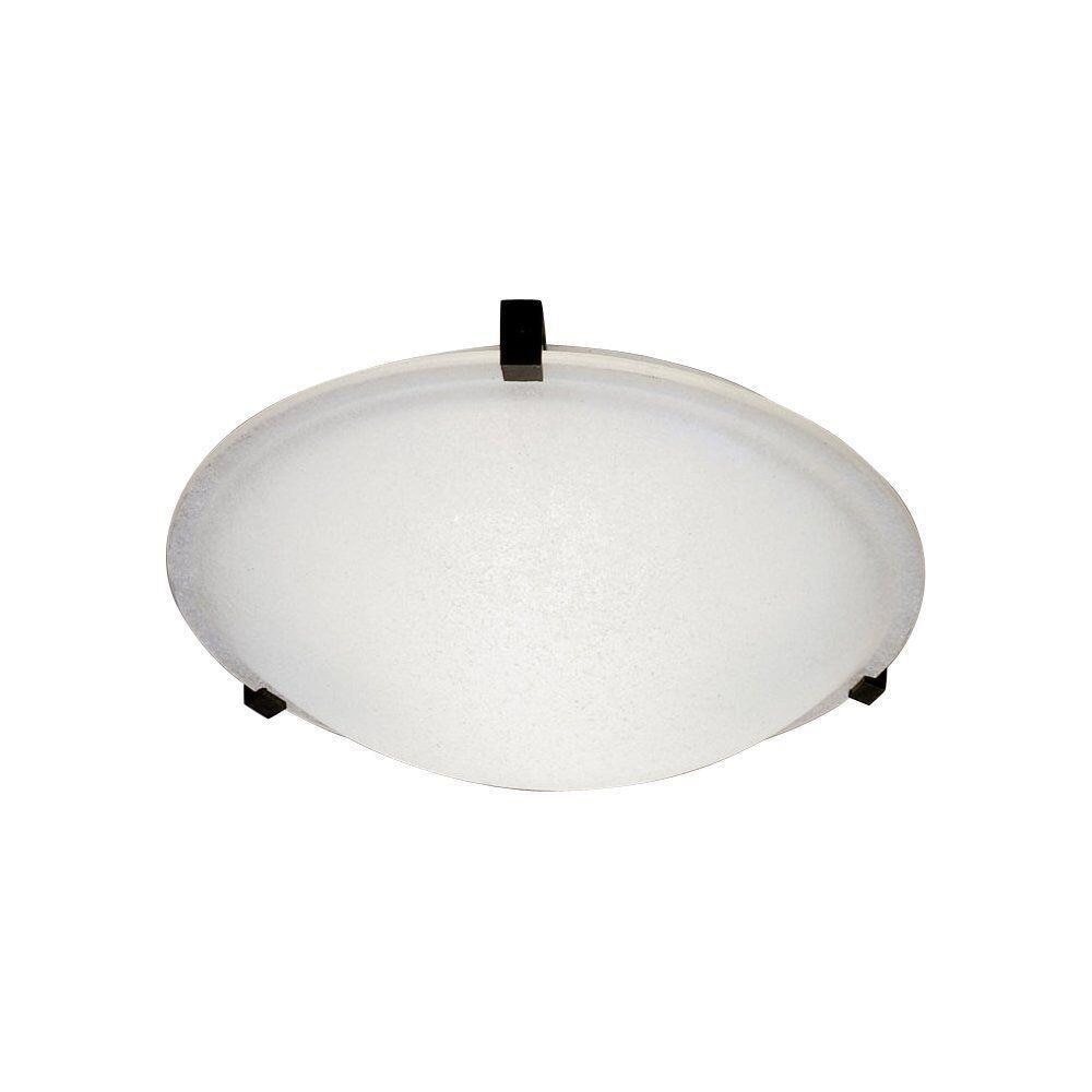 PLC Lighting 3464BKLED 1-Light 16-in Black LED Flush Mount Light