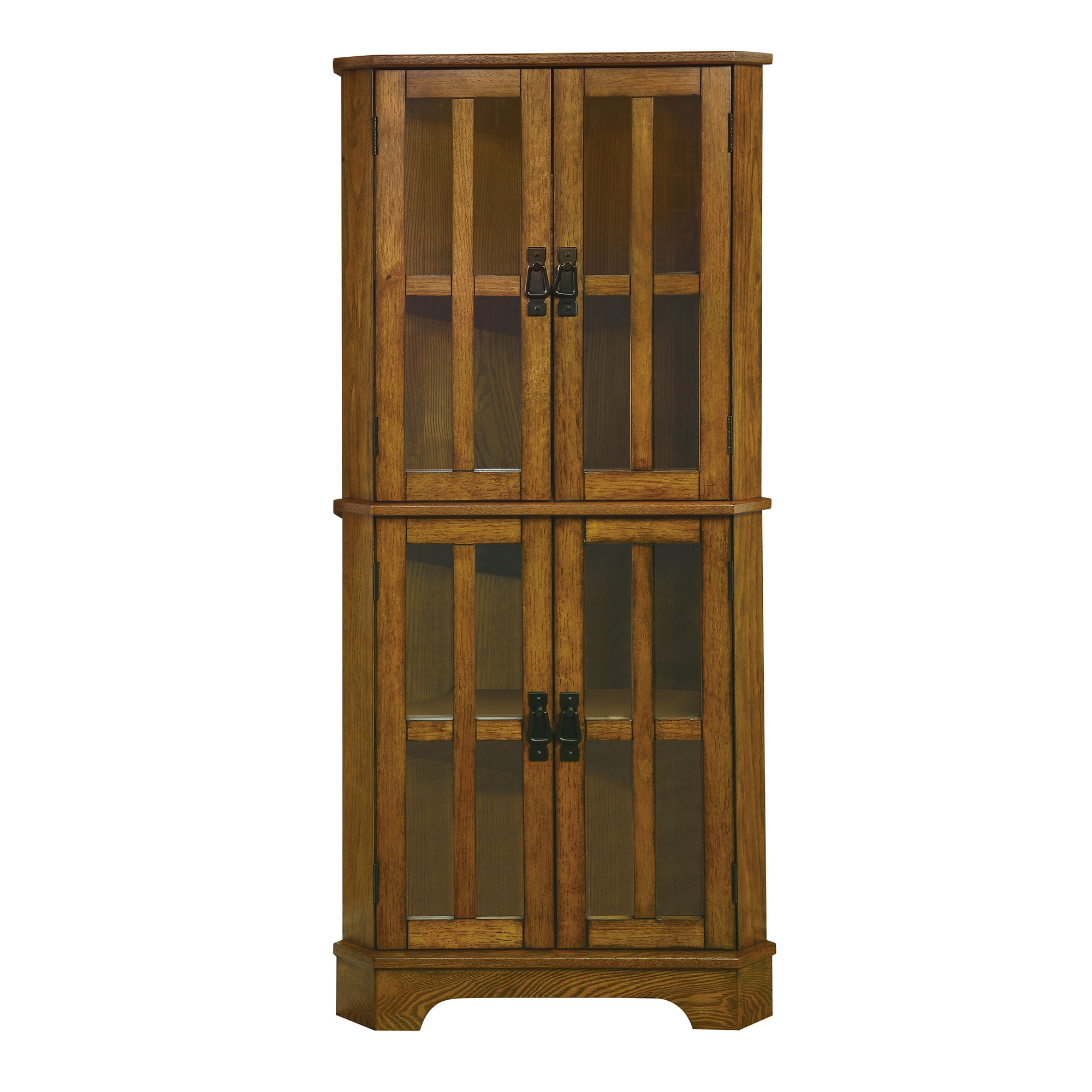 Benzara Contemporary/Modern Brown Wood Curio Cabinet