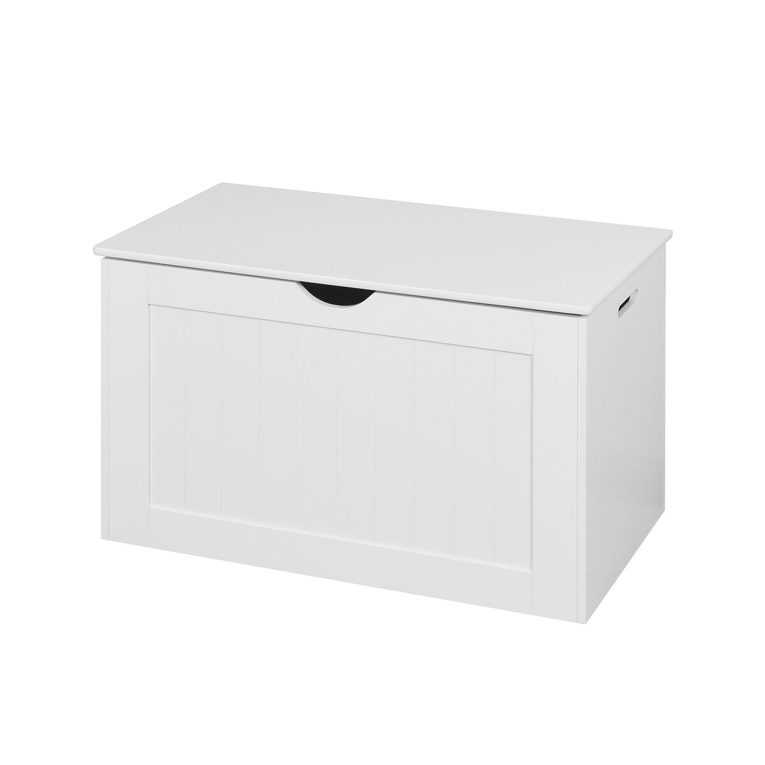 GZMR Wooden Toy Box White Rectangular Toy Box in the Toy Boxes
