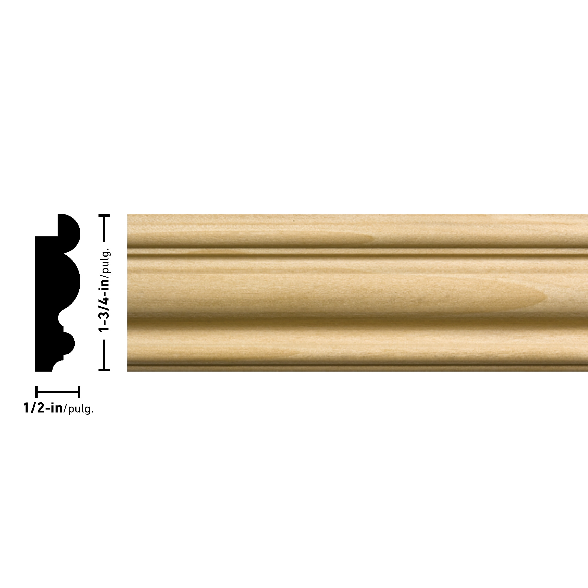 Ornamental Mouldings 1207-8FTWHW Picture-Frame-Moulding - View #2