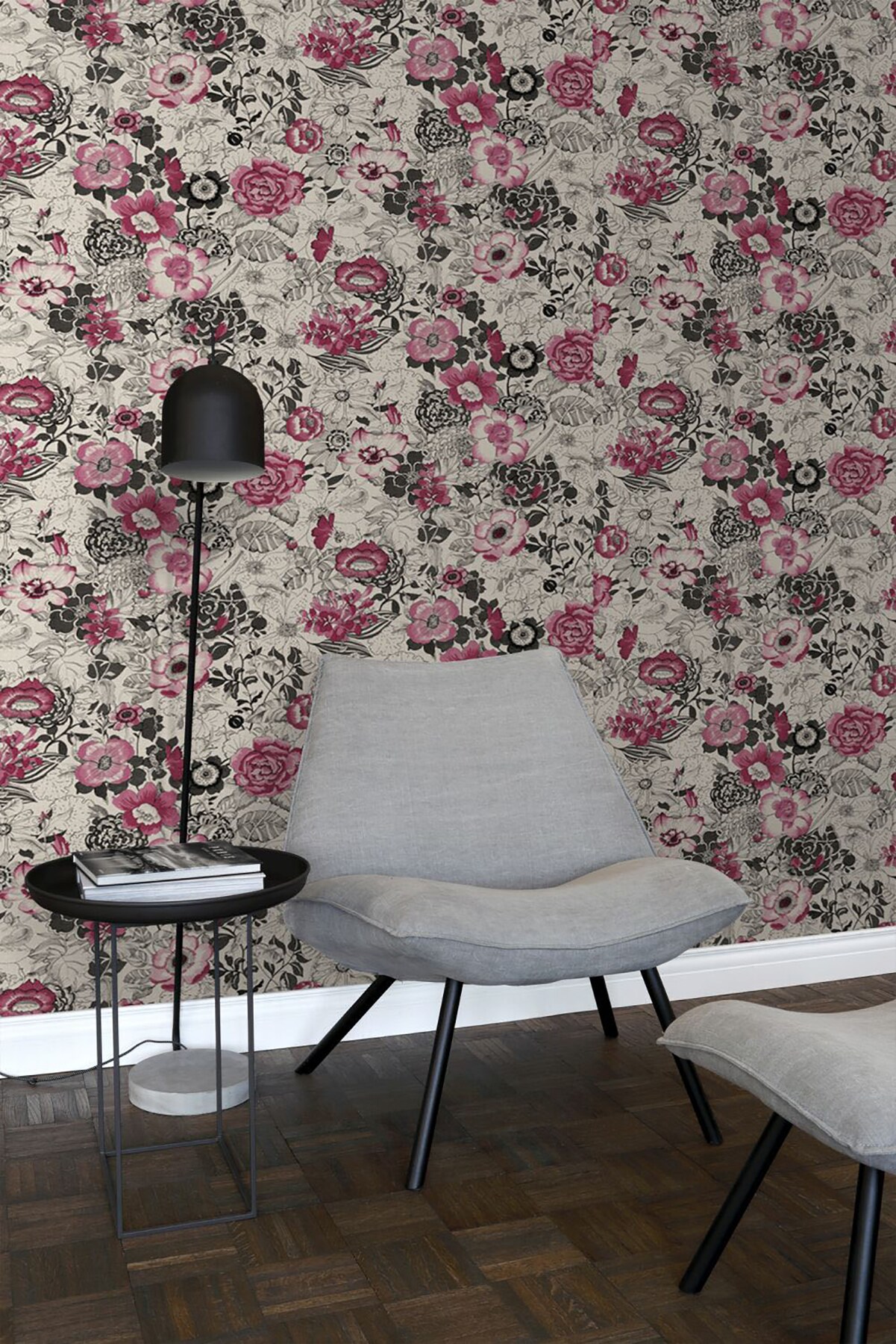 ESTA Home Penny Pink Floral Paper Strippable Wallpaper (Covers