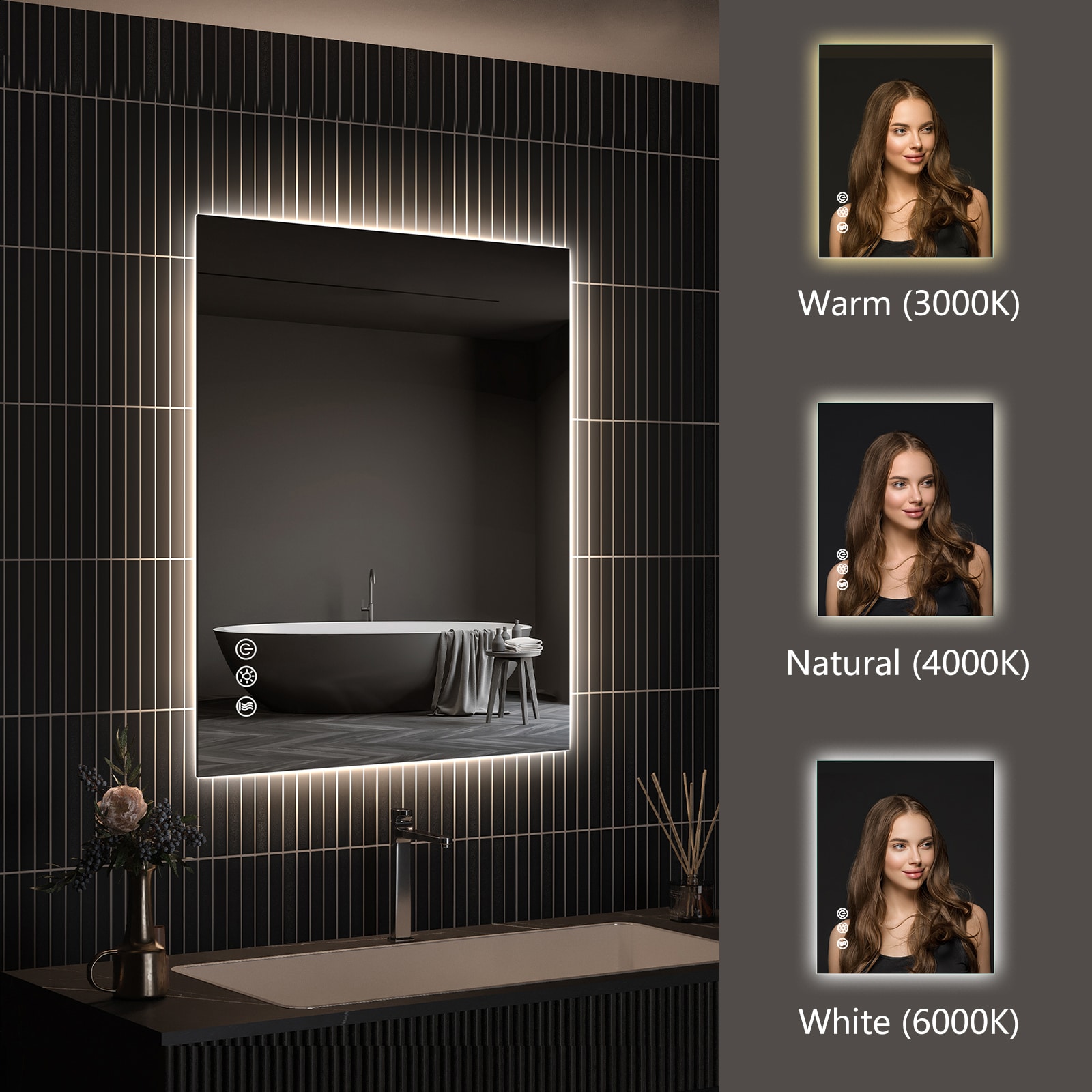 FurniFusion MA042430TD-OL Framed-Bath-Mirrors - View #5