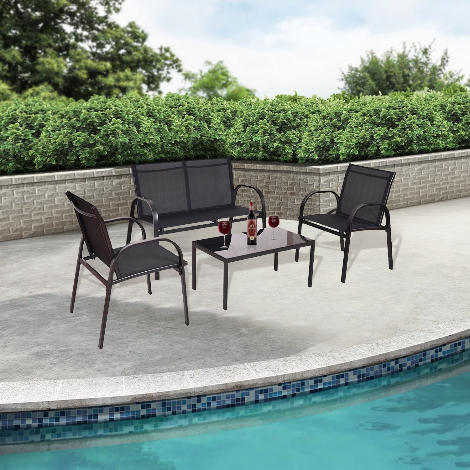 WELLFOR OUJ65848BK Patio-Conversation-Sets - View #9
