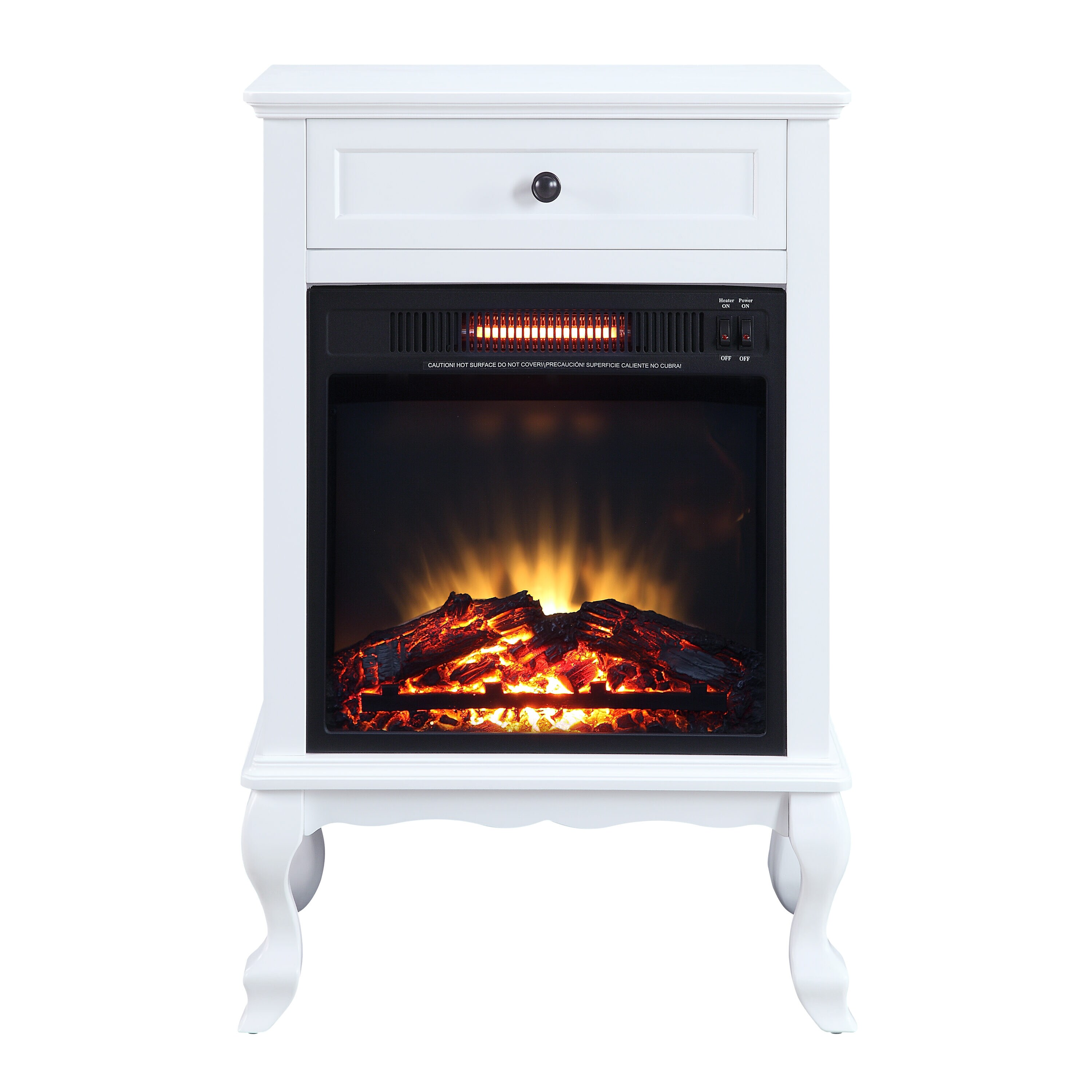 Maocao Hoom FZ00853 23-Inches W White Free standing LED Flat wall Electric Fireplace