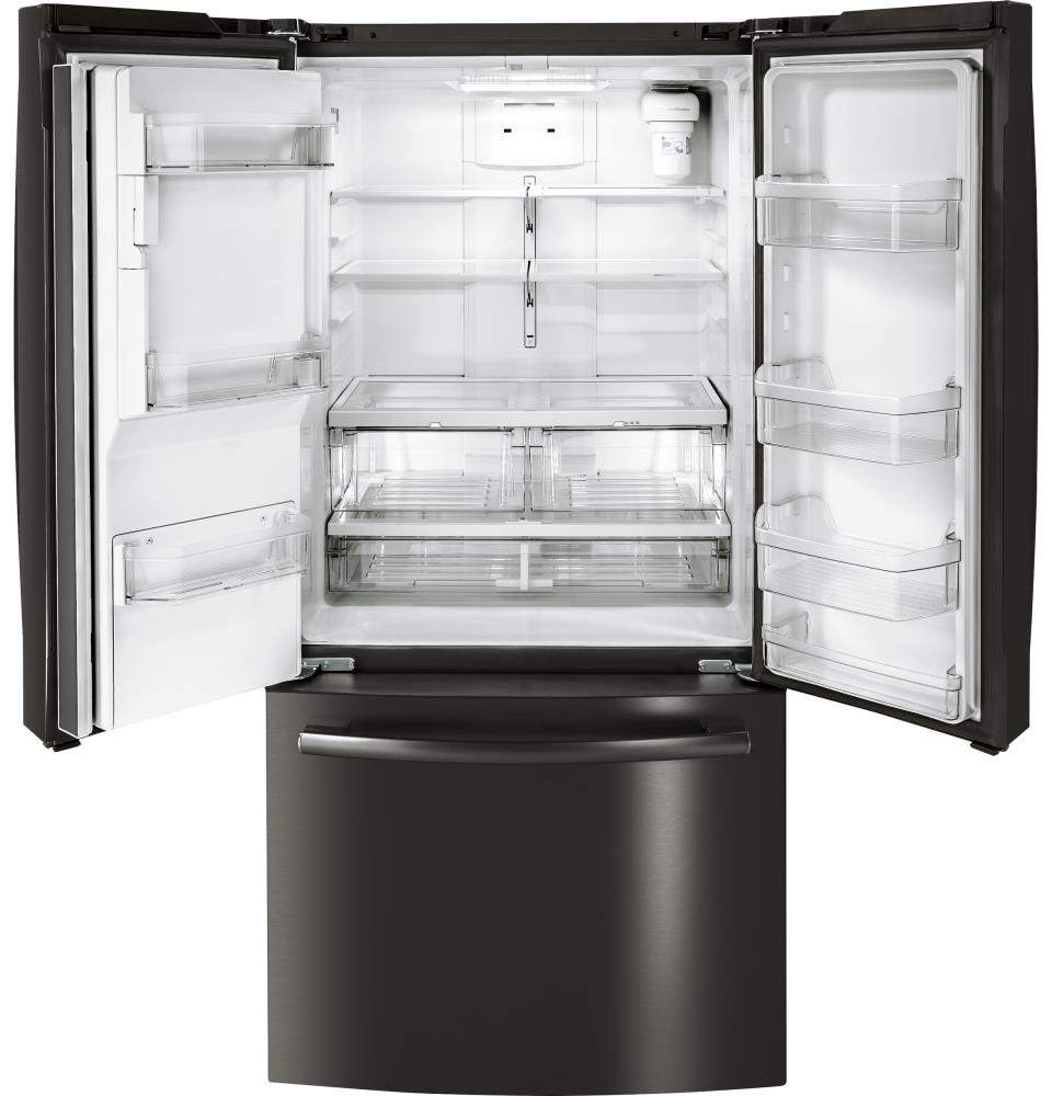 GE 18.6-cu ft Counter-depth French Door Refrigerator with Ice