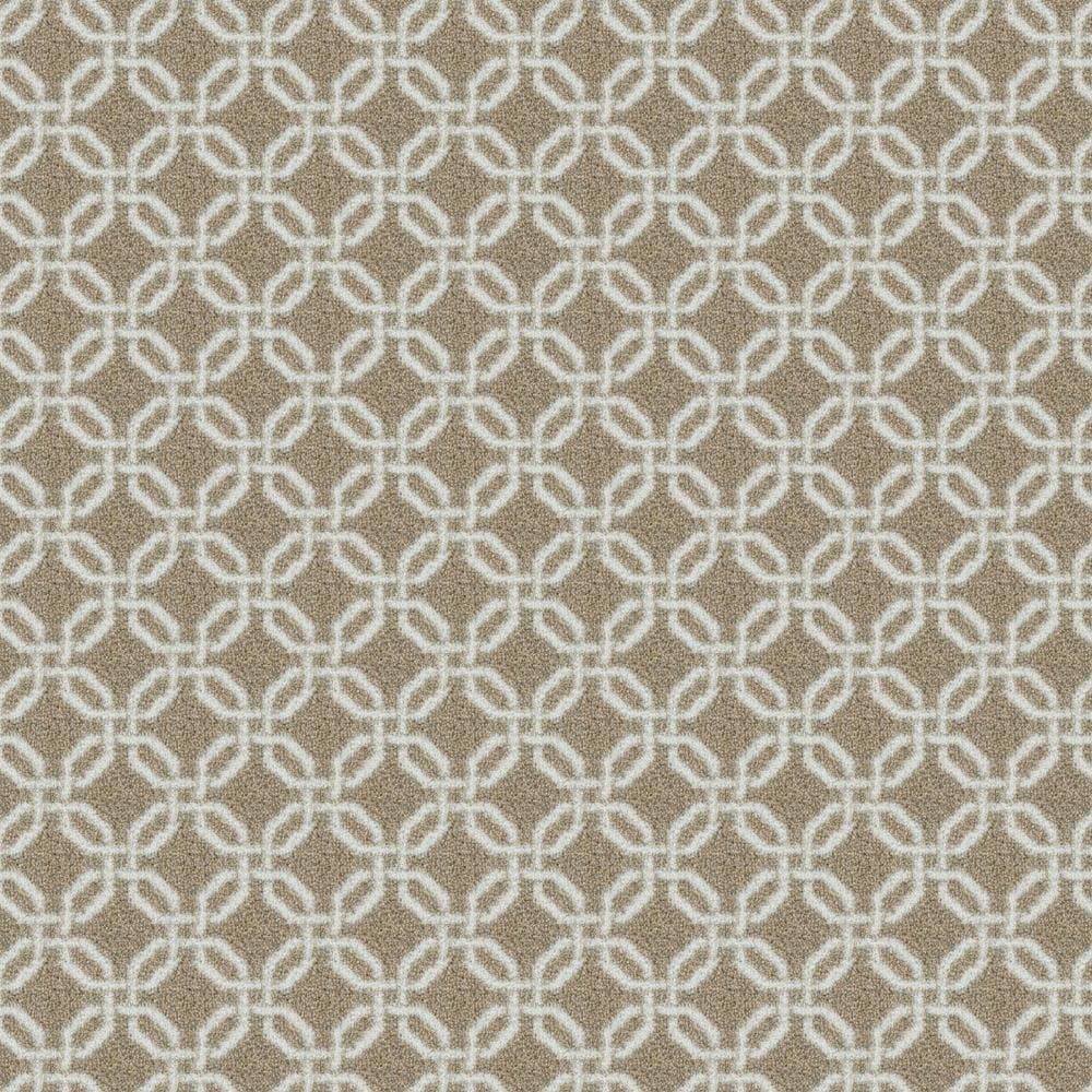 Joy Carpets 2073W-04-26 Home Office Intersect Sand Brown 26-oz sq yard Nylon Pattern Indoor Carpet