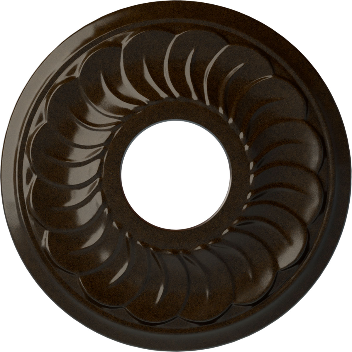 Ekena Millwork CM11BLBZS Blackthorn 11.75-in W x 11.75-in L Painted Bronze Polyurethane Whole Ceiling Medallion