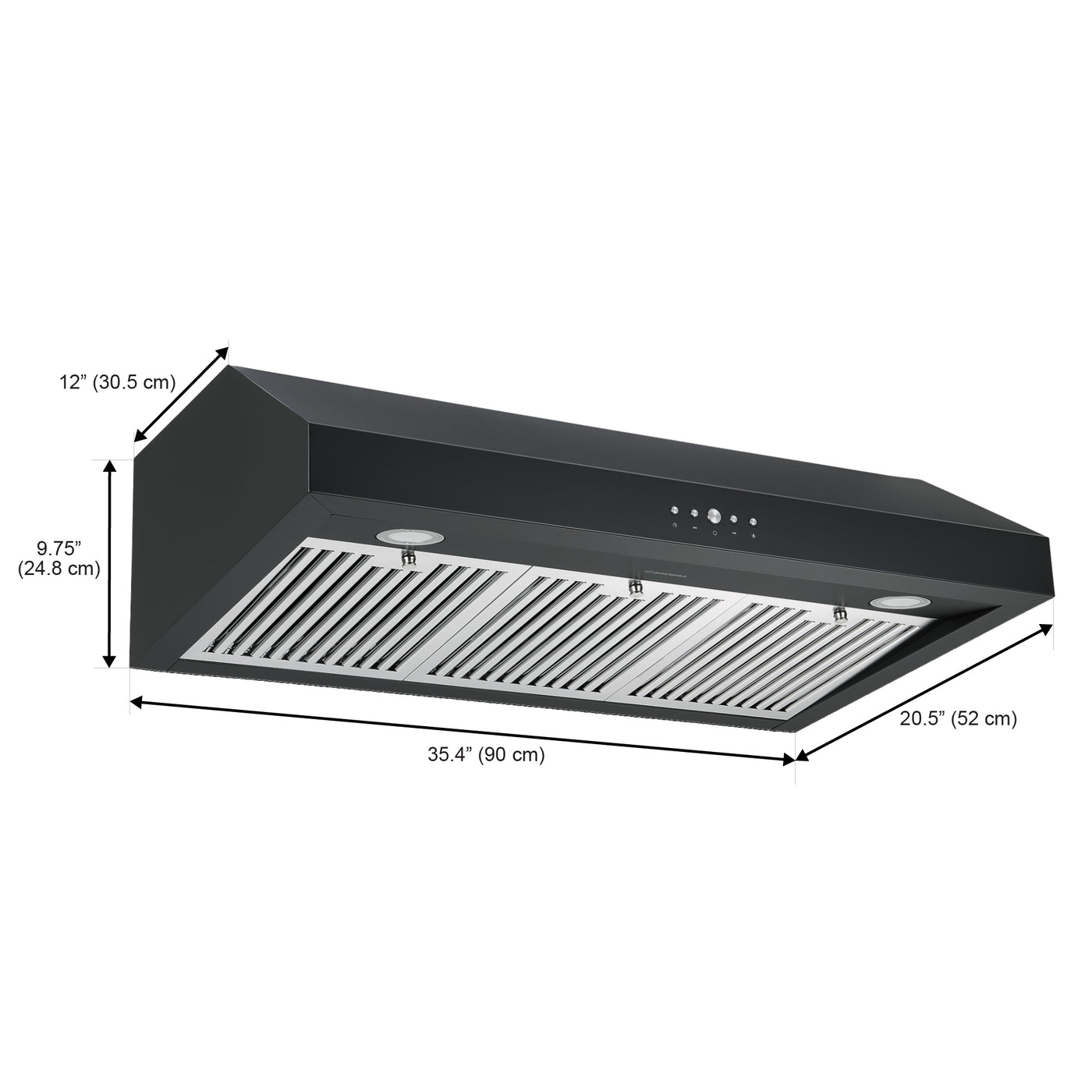 Ancona AN-18043BLK Undercabinet-Range-Hoods - View #5