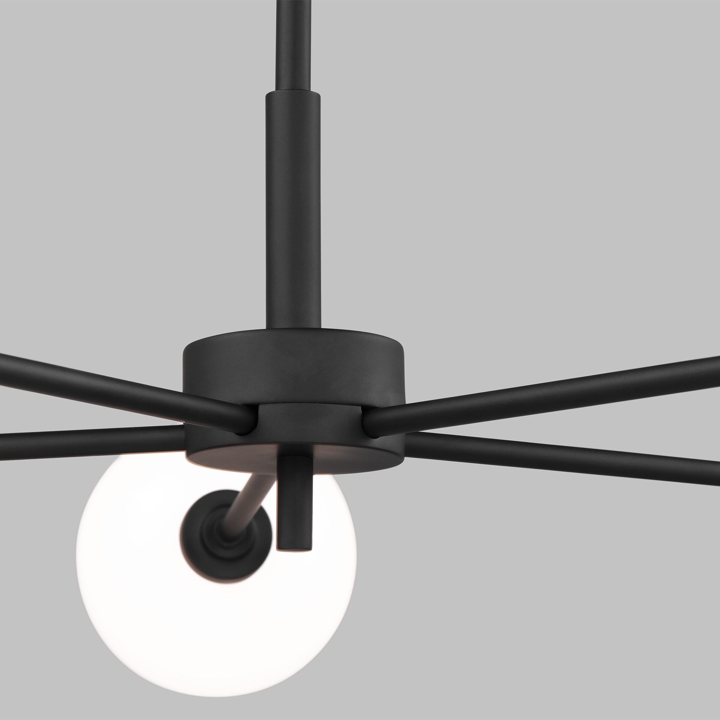 Tallis Midnight Black Sputnik-Style Outdoor Chandelier