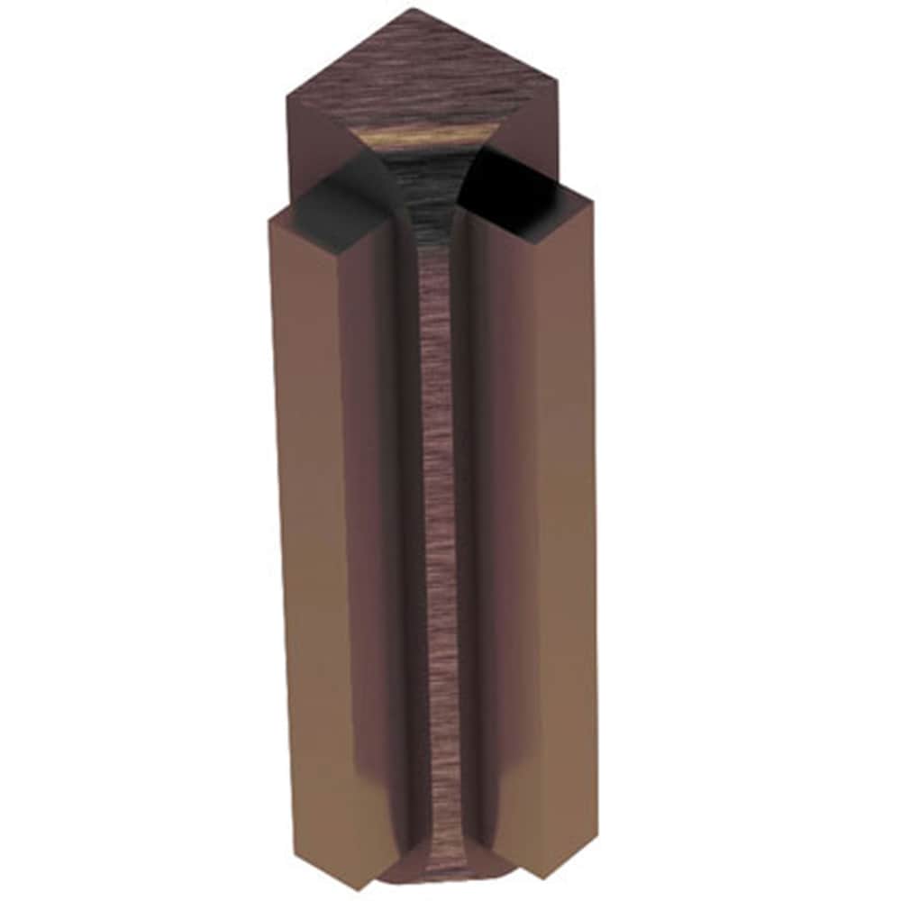 Schluter Systems I90RS80ABGB39 Rondec-Step 0.313-in W x 1.813-in L Brushed antique bronze anodized aluminum Aluminum Inside corner Tile Edge Trim