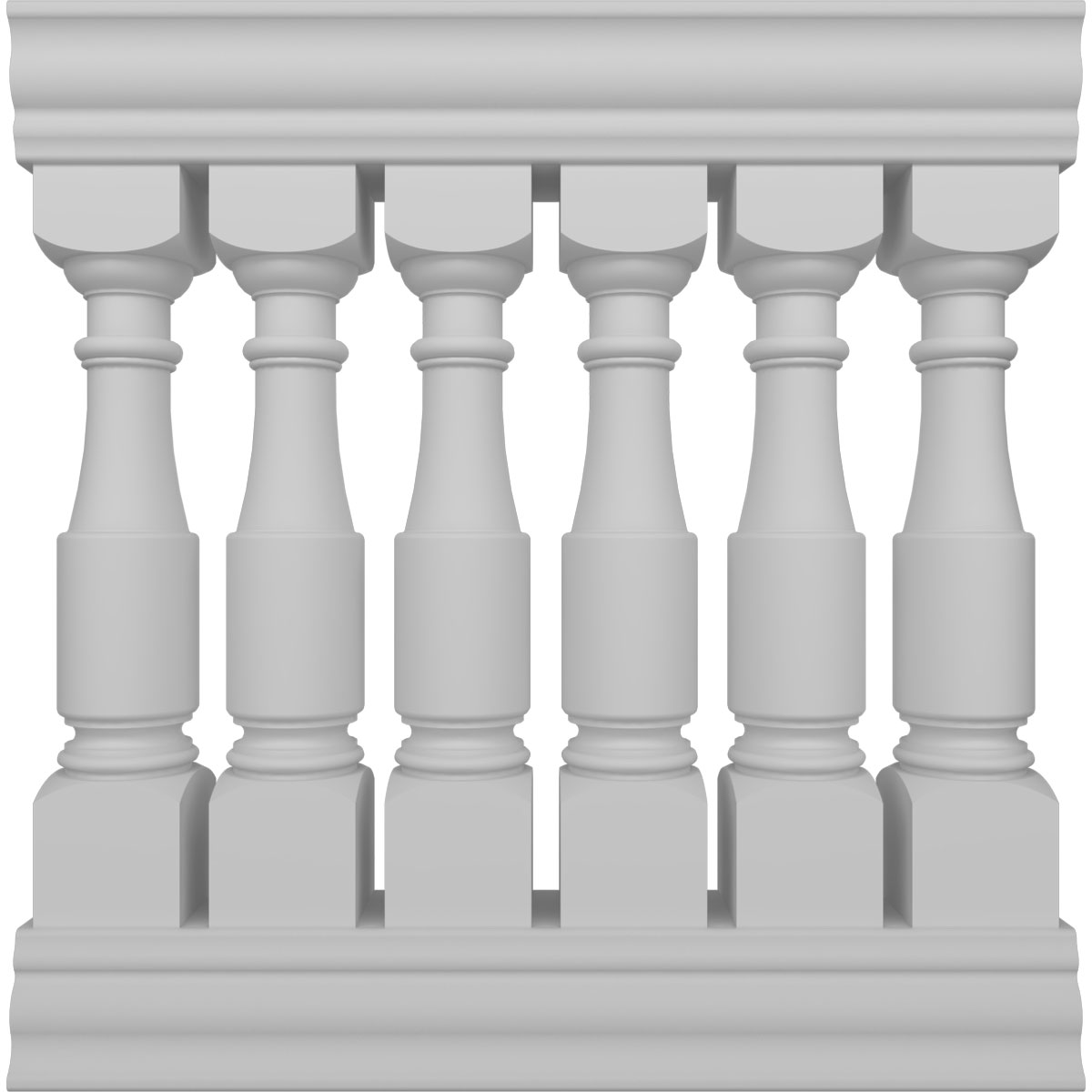 Ekena Millwork BALK40X036HMD FiberThane 3-Feet x 40-Inches Hamilton Fiberglass Deck Rail Kit