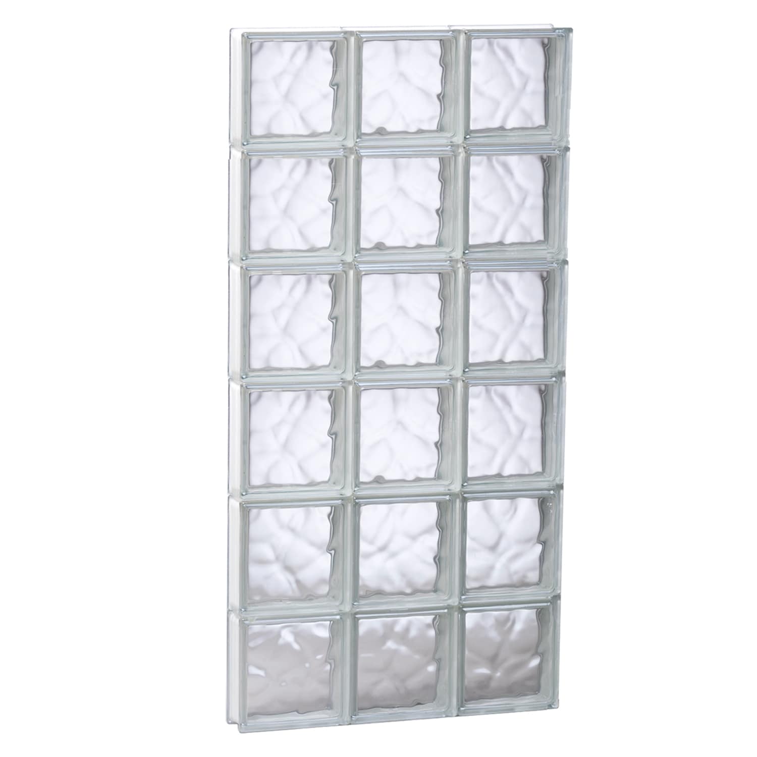 REDI2SET S2448DC Wavy Glass 23-1/4-in x 46-1/2-in Frameless Replacement Glass Block Window