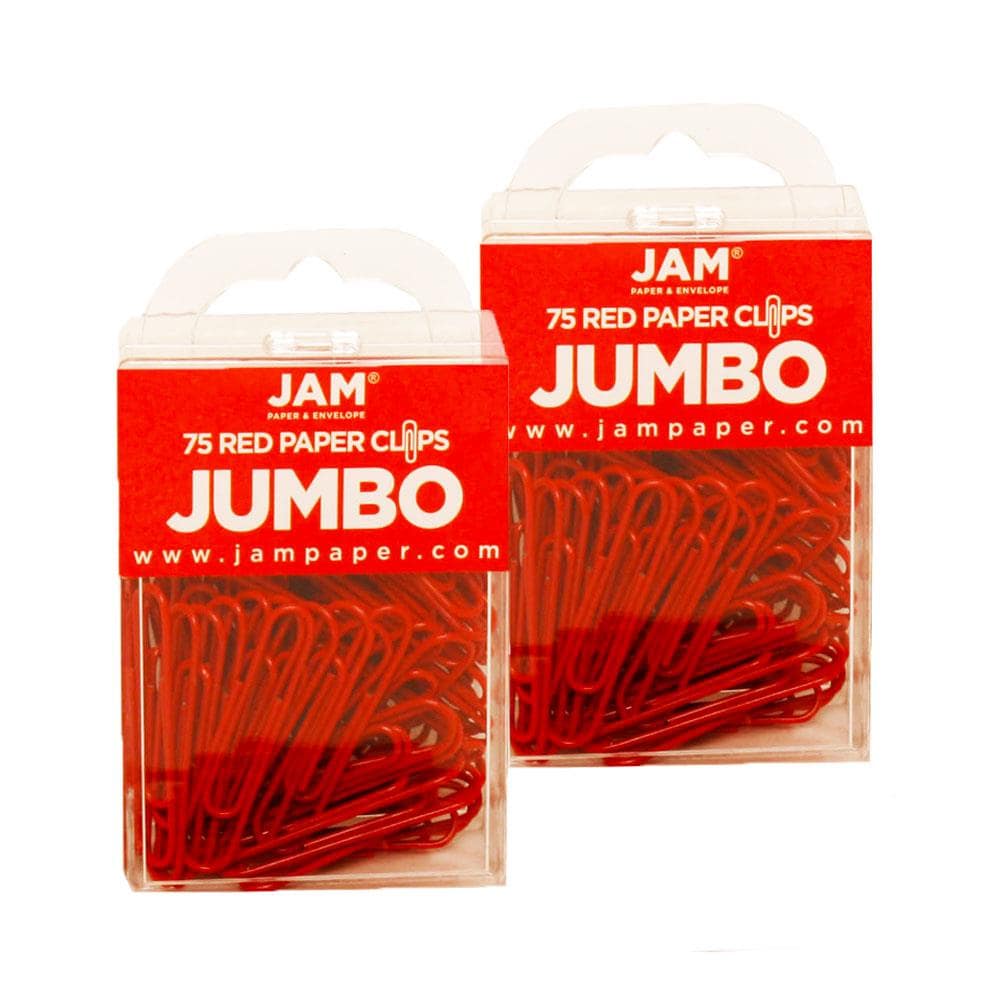 JAM Paper 2183754A 2 Inch Red Safety pin Pin/Clip .01-sq ft 75 -Pack