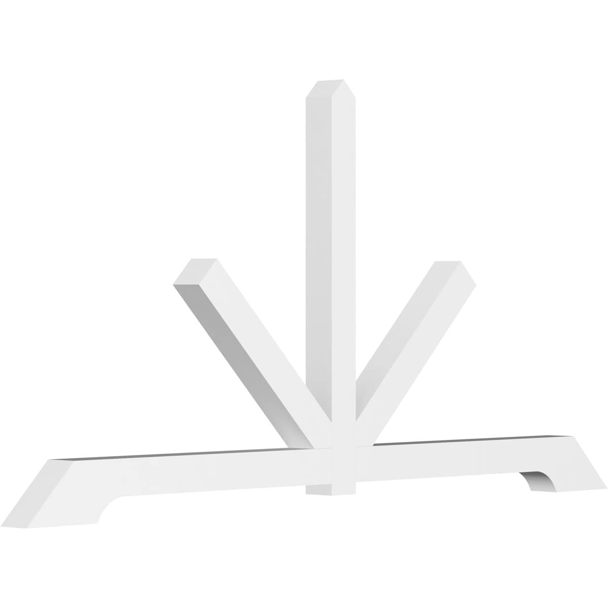 Ekena Millwork GBP096X48X0404VAN00 Vanguard White PVC Gable bracket