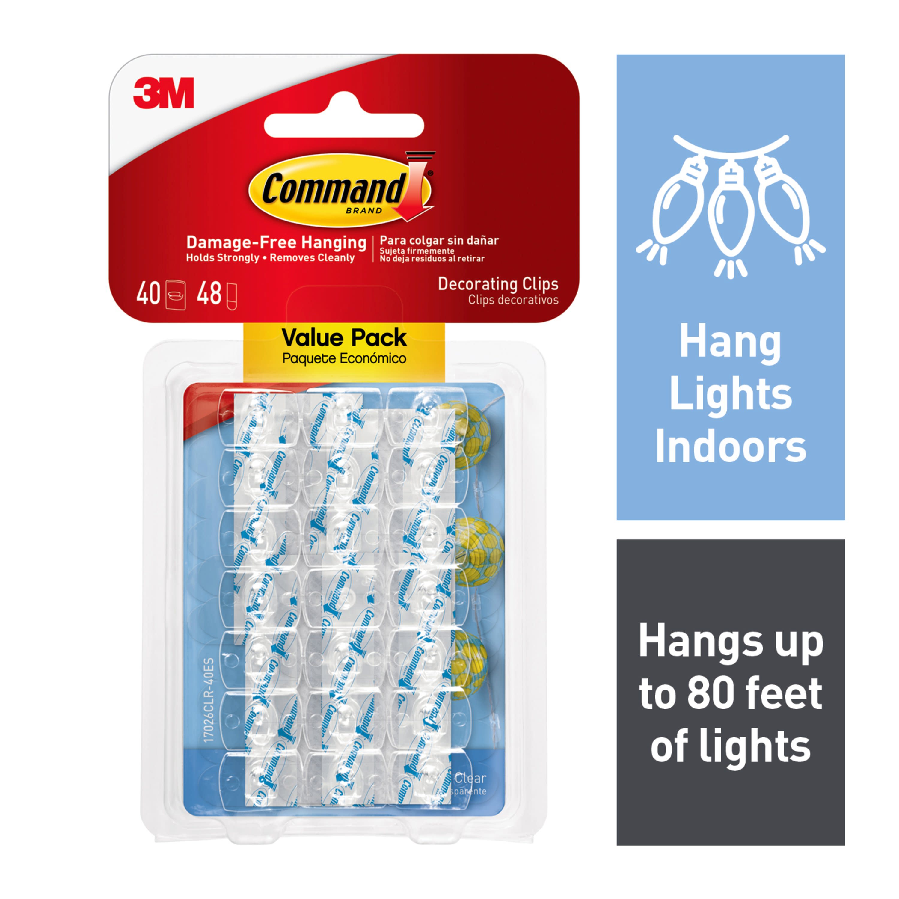 Command Mini 40-Pack Clear Adhesive Storage/Utility Hook (0.5 lbs.  Capacity) in the Utility Hooks & Racks department at Lowes.com