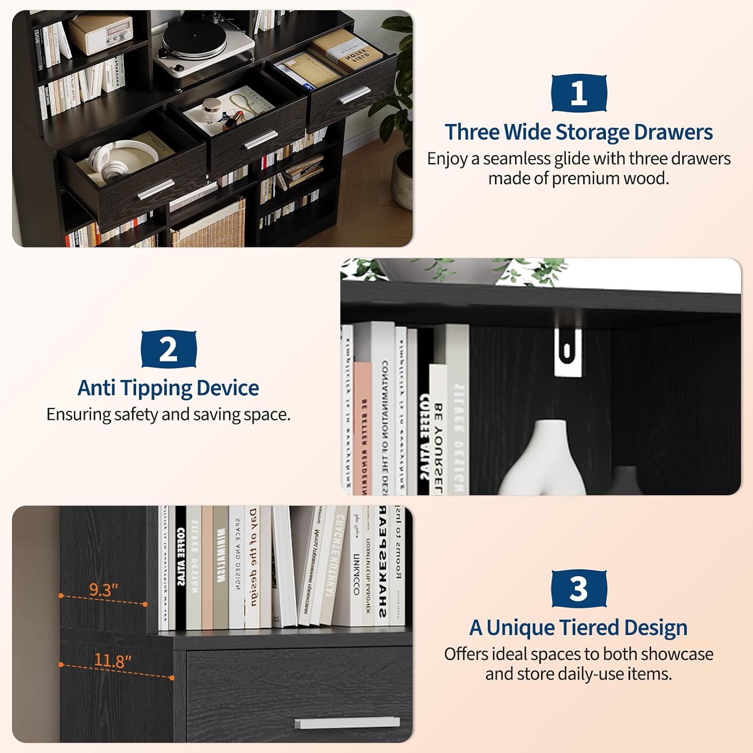 GAOMON CQC-VZD4CM-TBOX bookcases - View #7