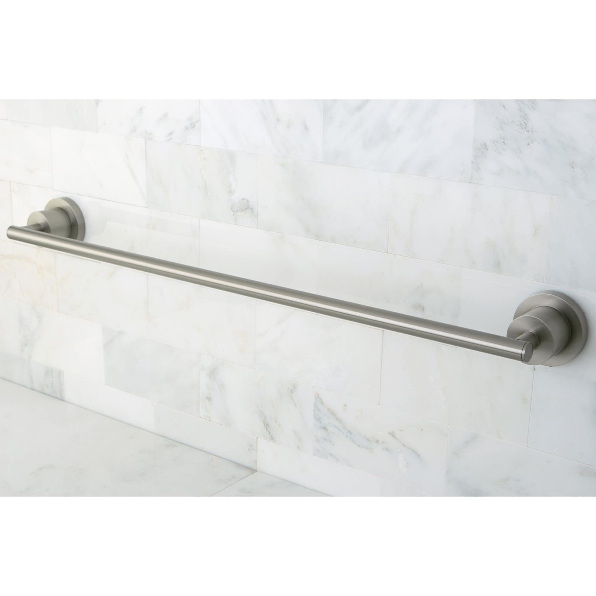 Kingston Brass WL82118 Laurel 24-in Brushed nickel Wall mount Single Towel Bar