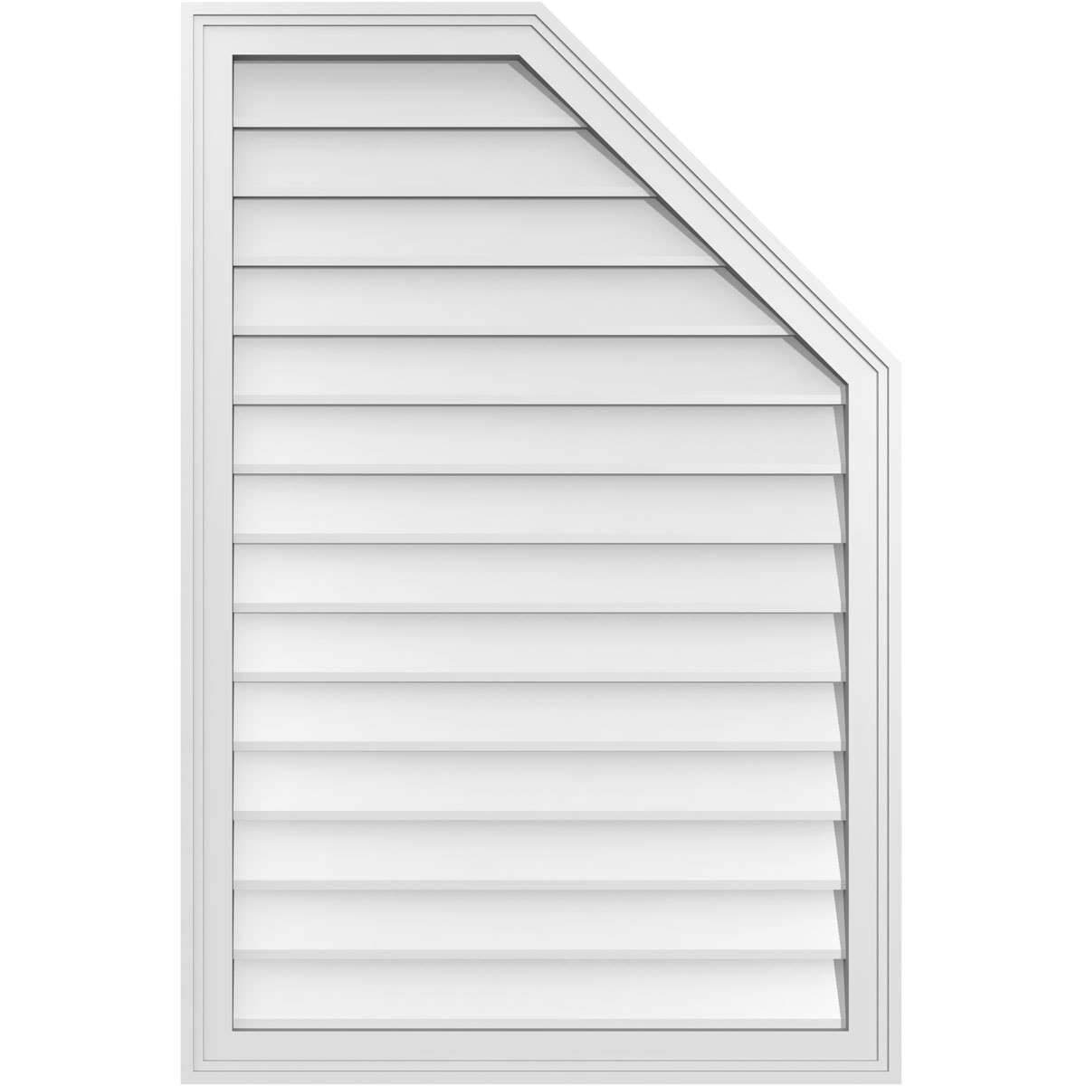 Ekena Millwork GVPOR28X4202SN 28-Inches x 42-Inches Off-white Octagon PVC Gable Louver Vent