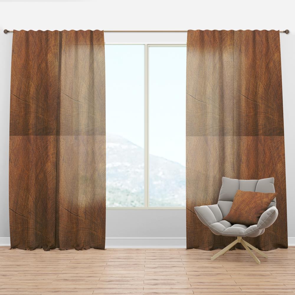 Designart CTN19082-52-95 95-Inches Brown Room darkening Thermal lined Rod pocket Single curtain panel