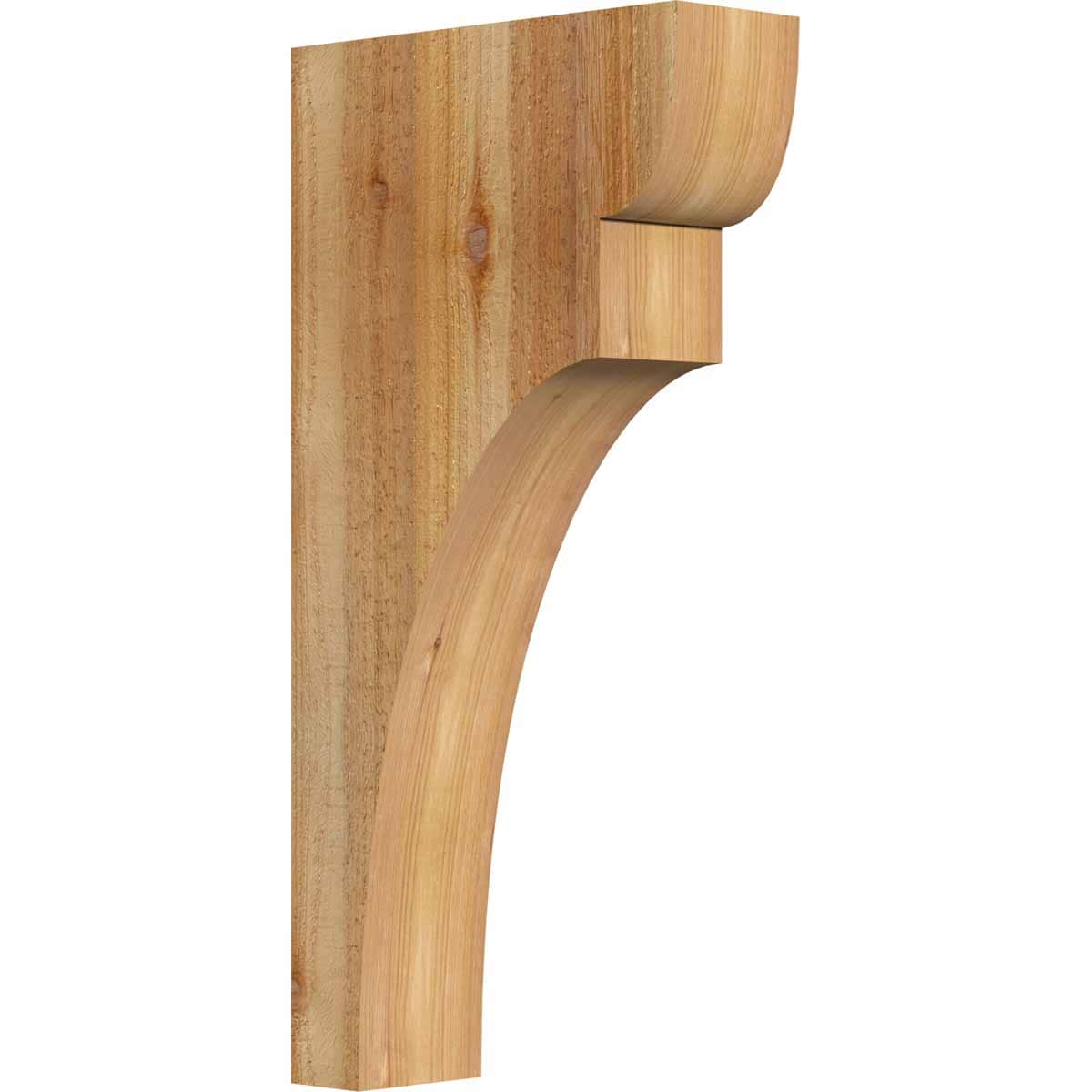Ekena Millwork COR04X12X24YOR00RWR 4-in x 12-in x 24-in Yorktown Unfinished Western red cedar Wood Paintable/Stainable Corbel