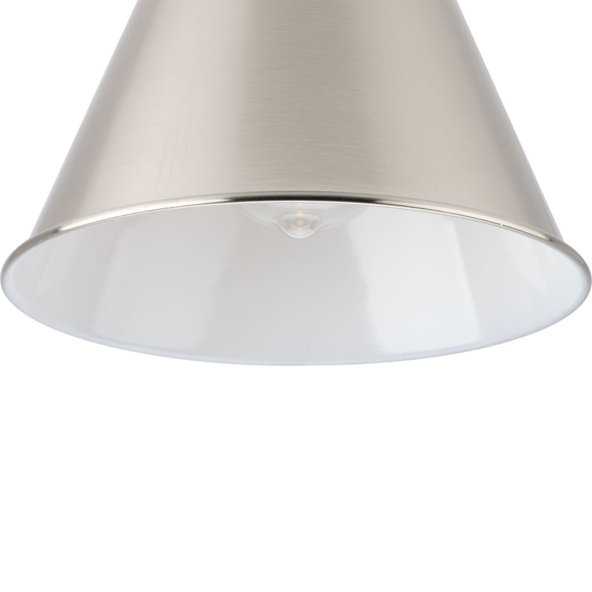 Hinton Brushed Nickel 1-Light Semi-Flush Mount Ceiling Light