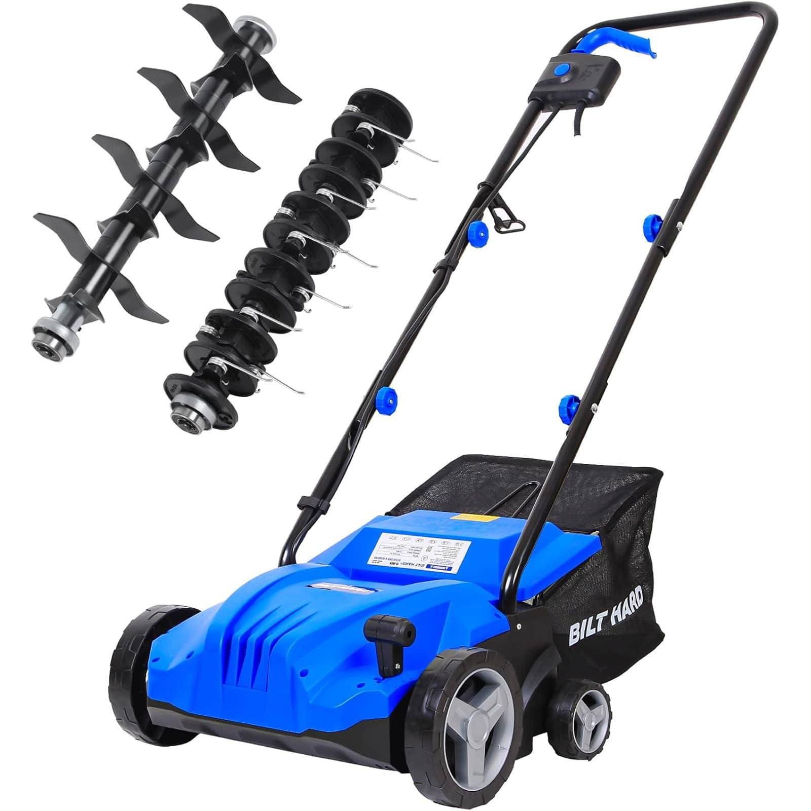 BILT HARD TIA-1001-L 12-Amp Electric Dethatcher 13-inch Width 2-in-1