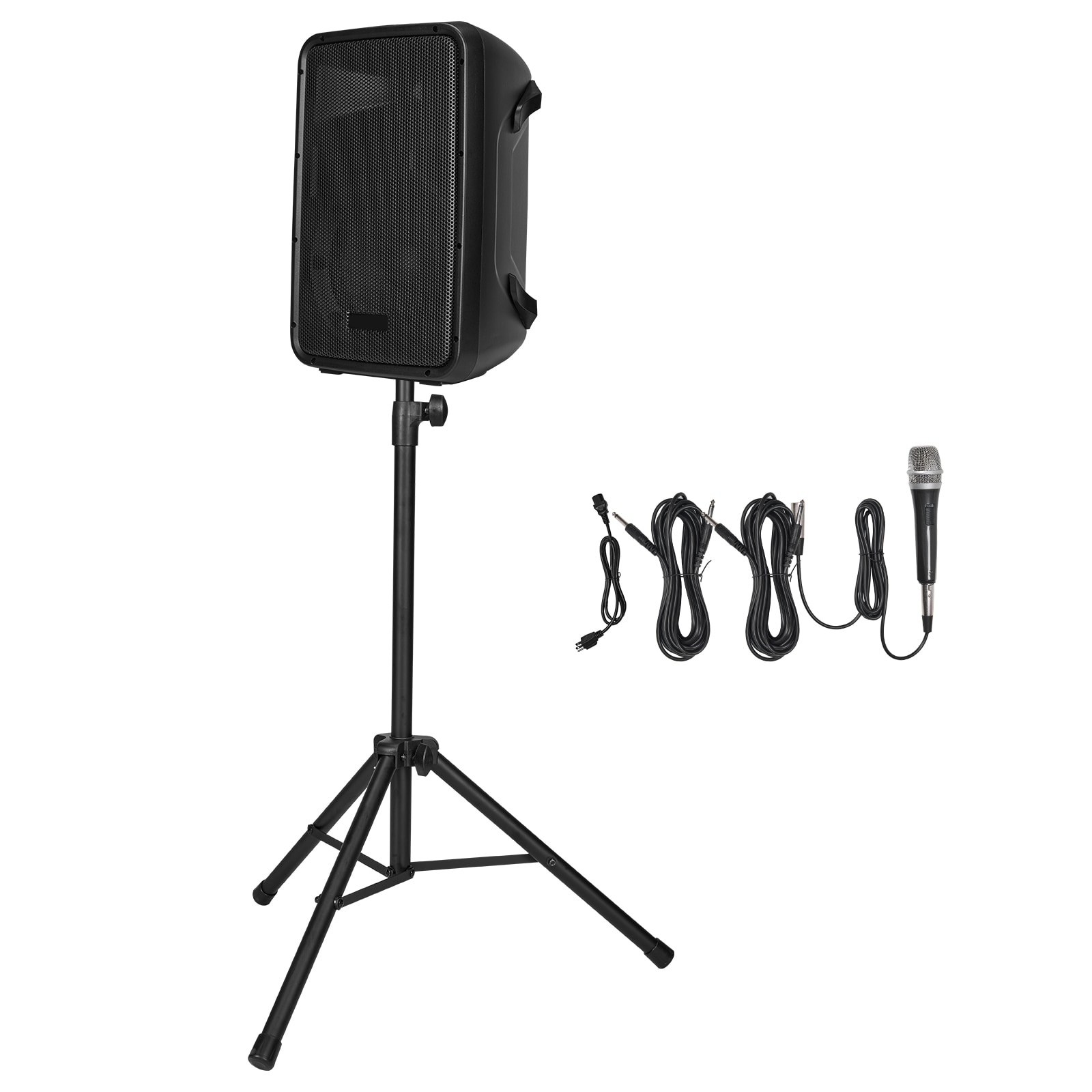 GIVIMO 300W Portable PA System with 8-Channel Mixer Dual Speakers 5.0 Bluetooth USB SD XLR and RCA Inputs Microphone and Adjustable Stands for DJ and Event Use #LW038GIVSS791