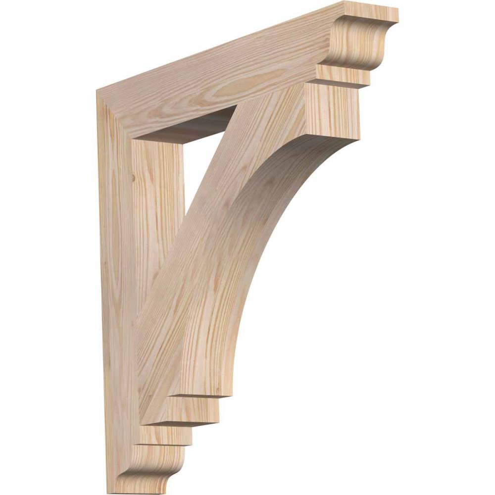 Ekena Millwork BKT04X24X24IMP01SDF Imperial traditional smooth 3-1/2-in x 24-in x 24-in Douglas fir Brown Wood Standard bracket