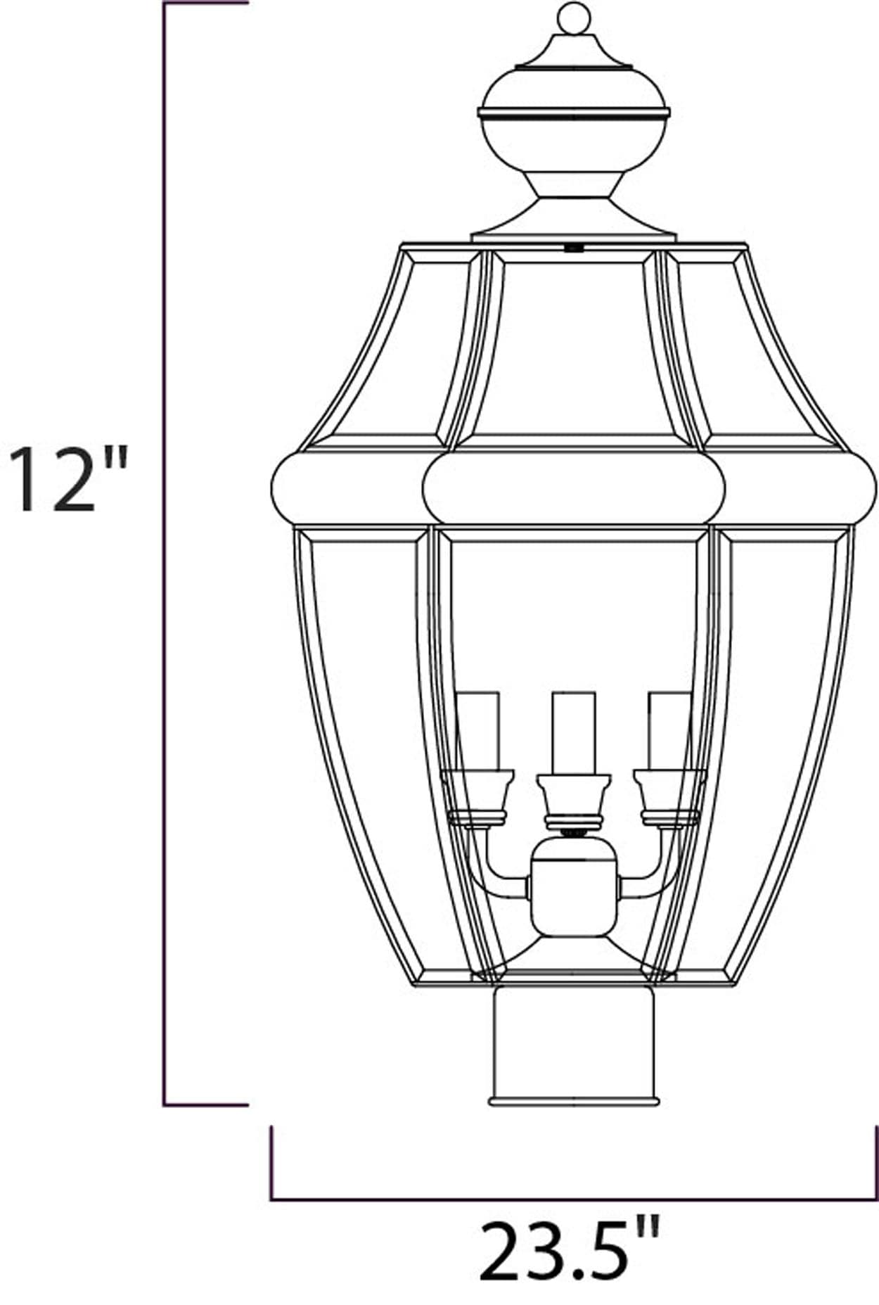 Maxim Lighting 6098CLBK Post-Lights - View #2