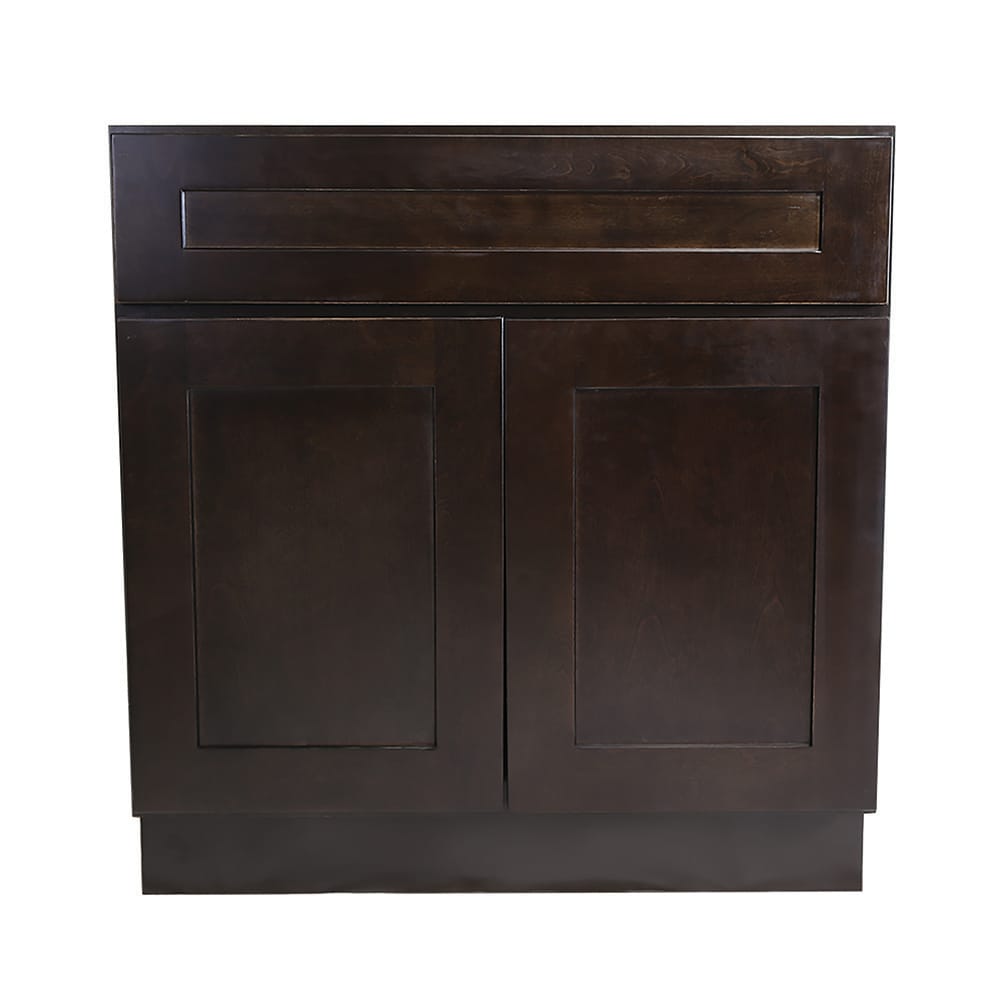 Design House Brookings 36-in W x 34.5-in H x 24-in D Espresso Stained Maple Door Base Ready To Assemble Cabinet (Recessed Panel Shaker Door Style) -  562082