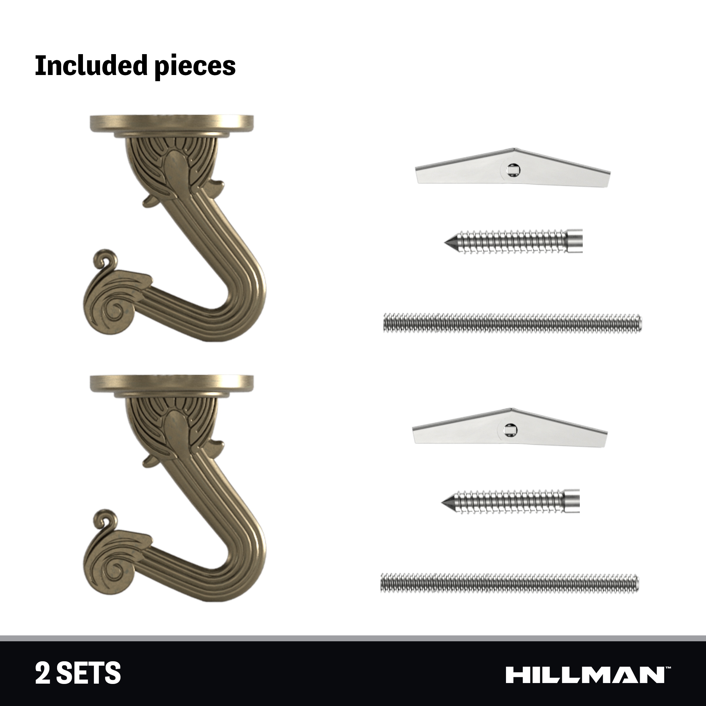 Hillman 0.55-in Black Steel Screw Eye Hook (16-Pack)