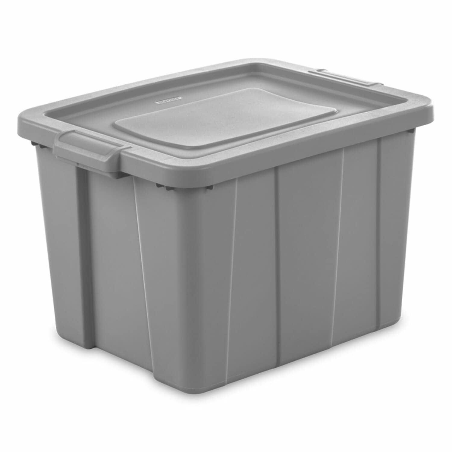 Project Source Medium 18-Gallons (72-Quart) Gray Heavy Duty Tote with  Standard Snap Lid in the Plastic Storage Containers department at