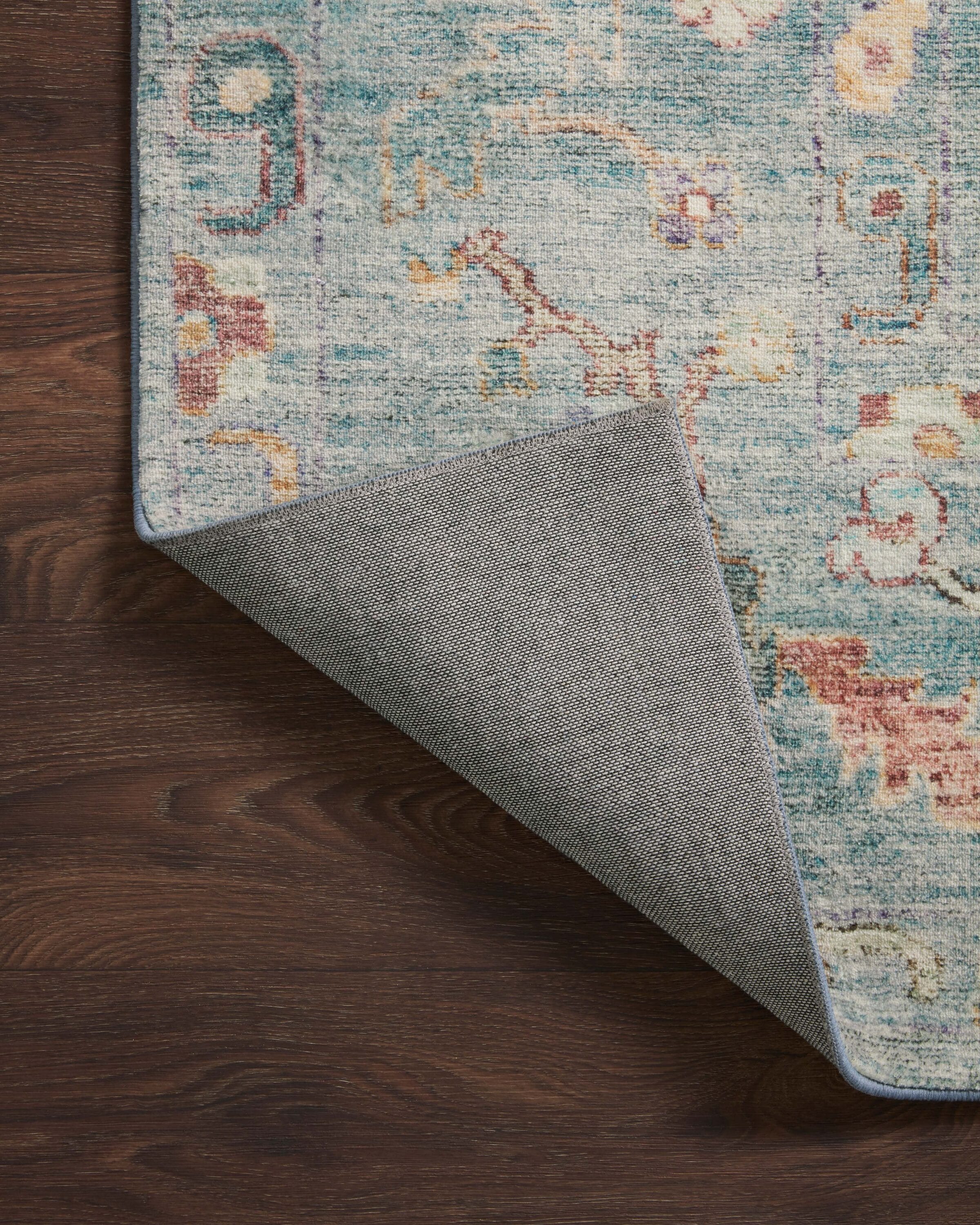 Cloudscape Dream 2'x5' Blue Wool-Blend Indoor Area Rug