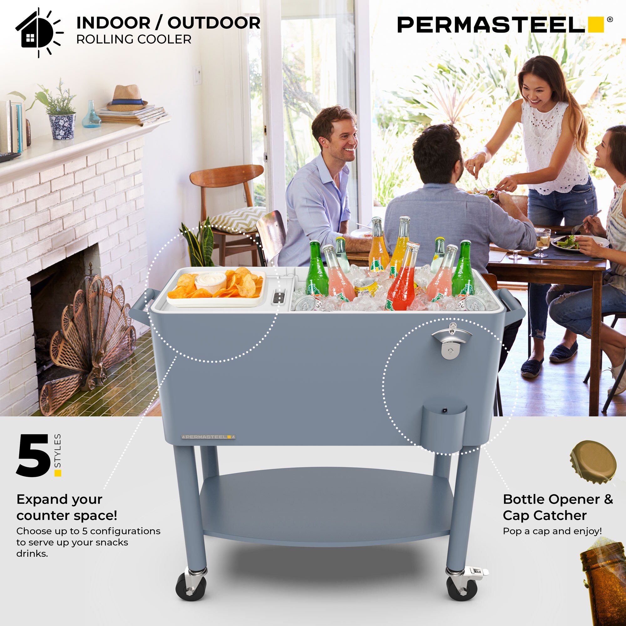 Permasteel PS-213D-BL Beverage-Coolers - View #10