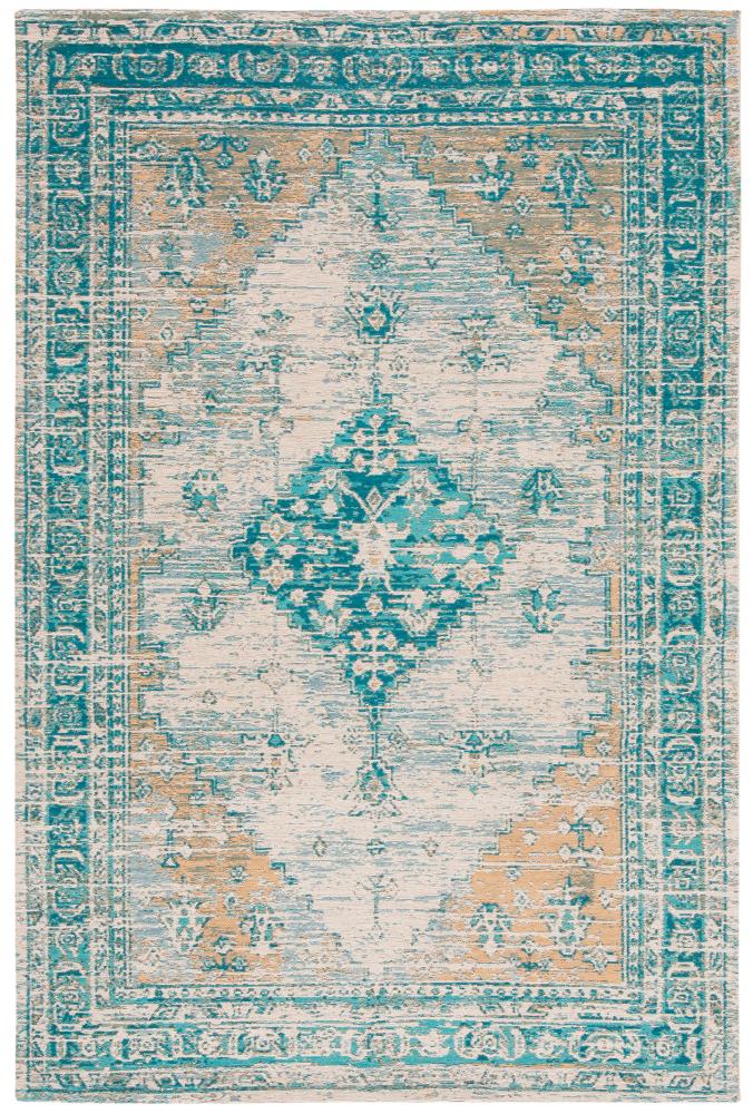 Safavieh CLV113J-4 Classic Vintage Hayla 4 x 6 (ft) Loomed Polyester Aqua Rectangular Indoor Distressed/Overdyed Vintage Area rug