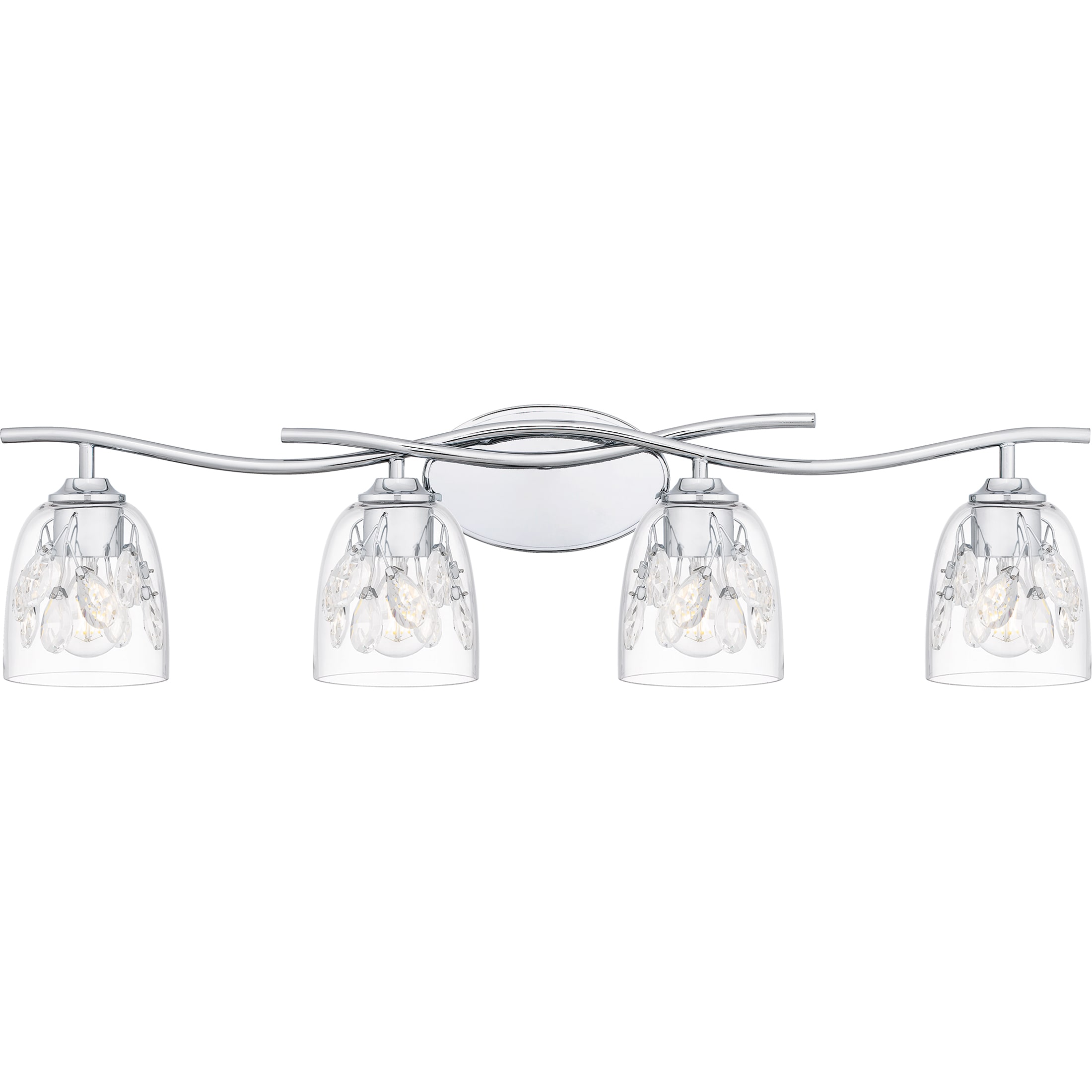 Quoizel ALE8633C Ansley 33.5-in 4 -Light Polished Chrome Traditional Vanity light
