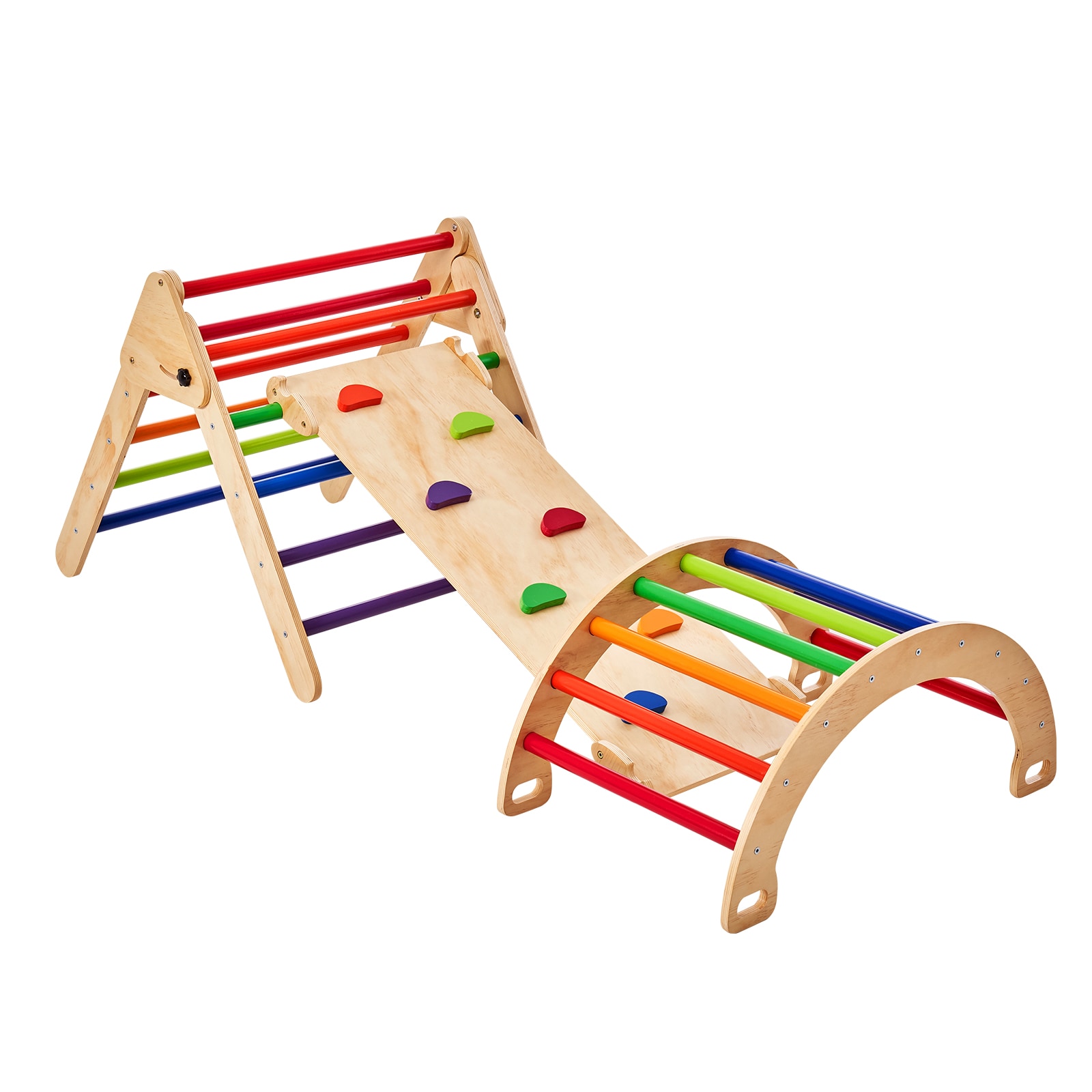 VEVOR SJTZSJTCSLM0EPNJ6V0 5 in 1 Montessori Climbing Toys Climb and slide