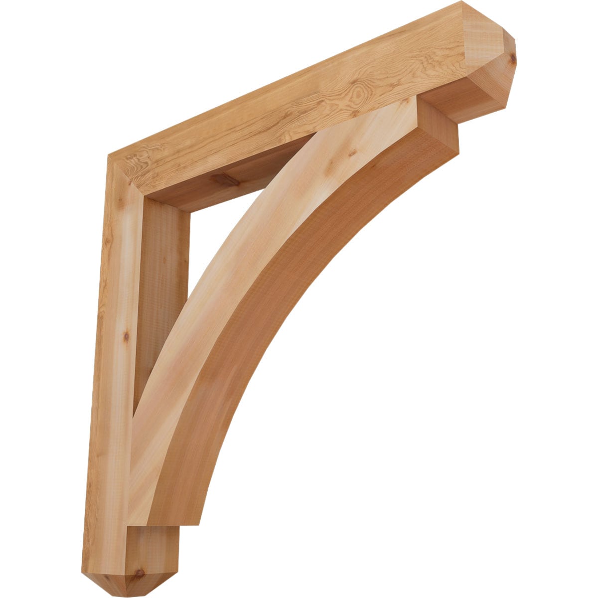 Ekena Millwork BKT06X42X42THR04SWR Thorton craftsman smooth 5-1/2-in x 42-in x 42-in Western red cedar Brown Wood Standard bracket